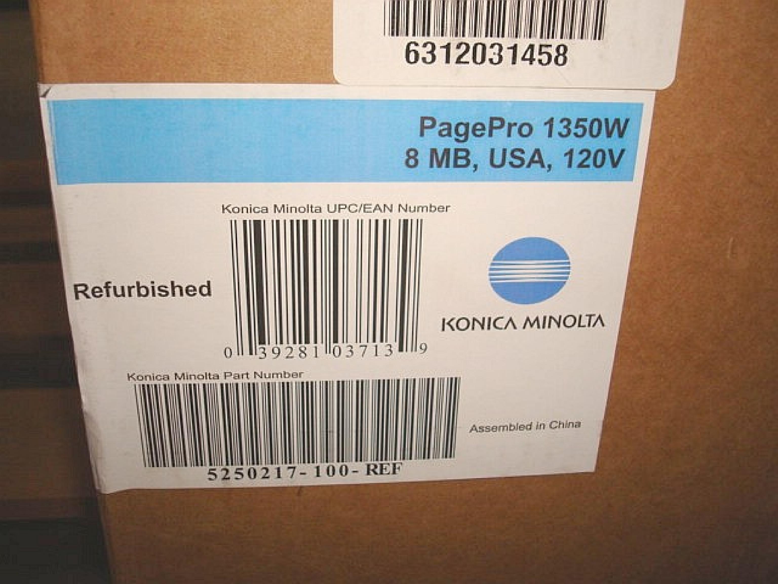 KONICA MINOLTA 1350W FACTORY REFURBISHED PAGEPRO 1350W 21 PAGE PER MINUTE 8MB USB AND PARALLEL