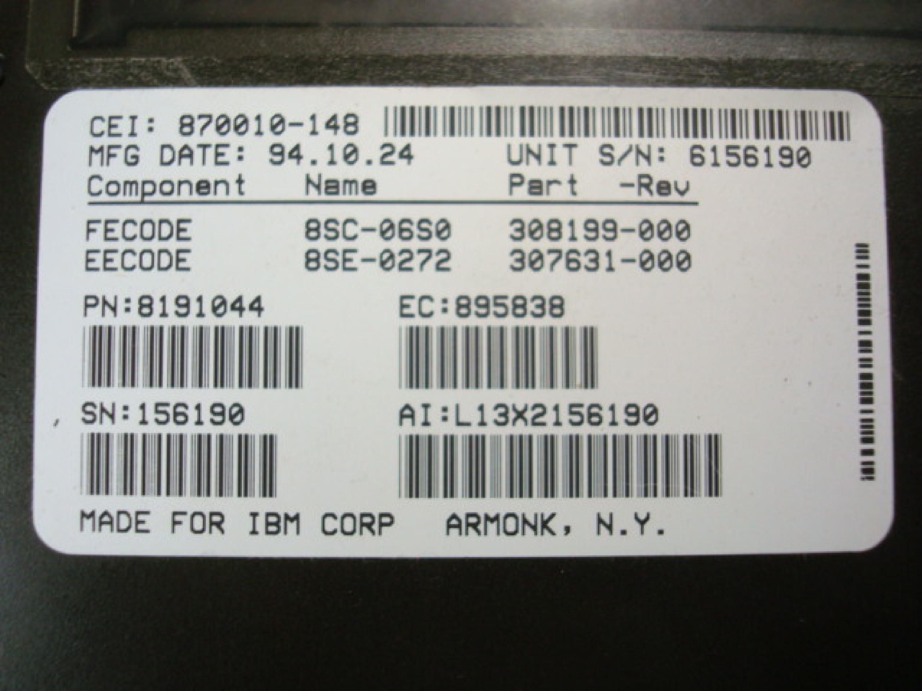 EXABYTE EXB-8505S 5/10 GB SCSI TAPE DRIVE