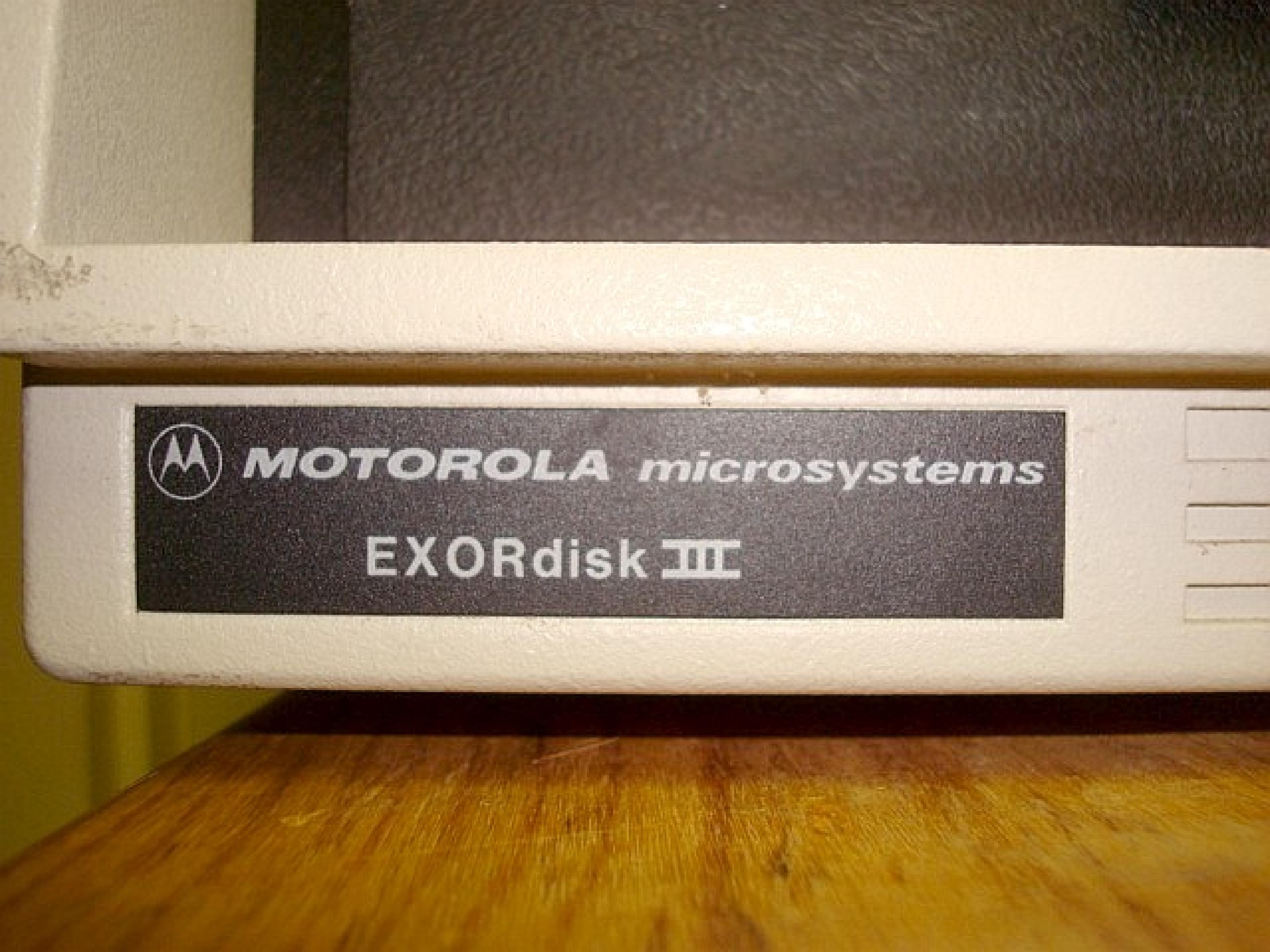 MOTOROLA EXORDISK III DUAL 8 INCH FLOPPY DRIVES IN CABINET EXORDISK III