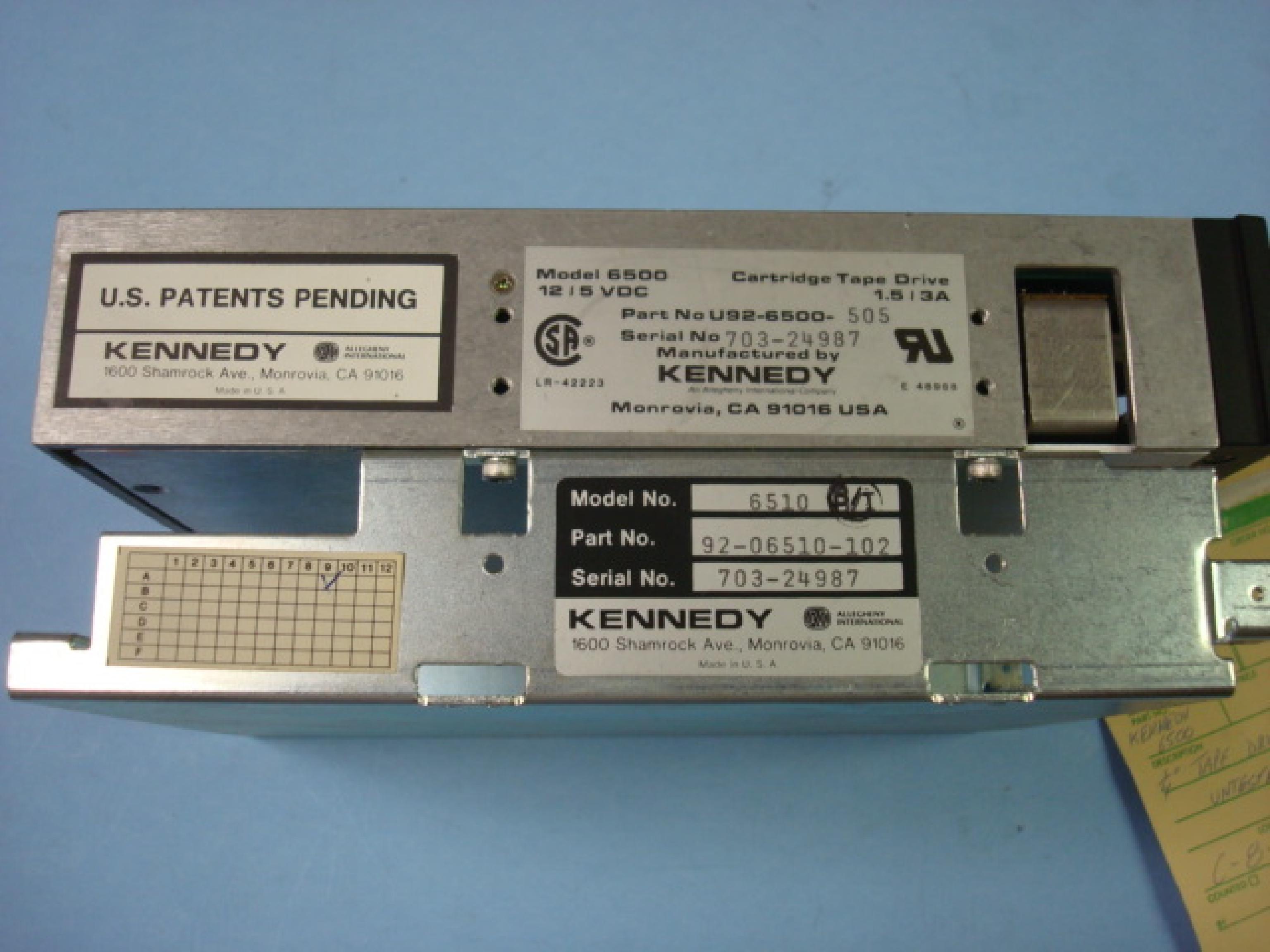 KENNEDY 6500 CARTRIDGE TAPE DRIVE