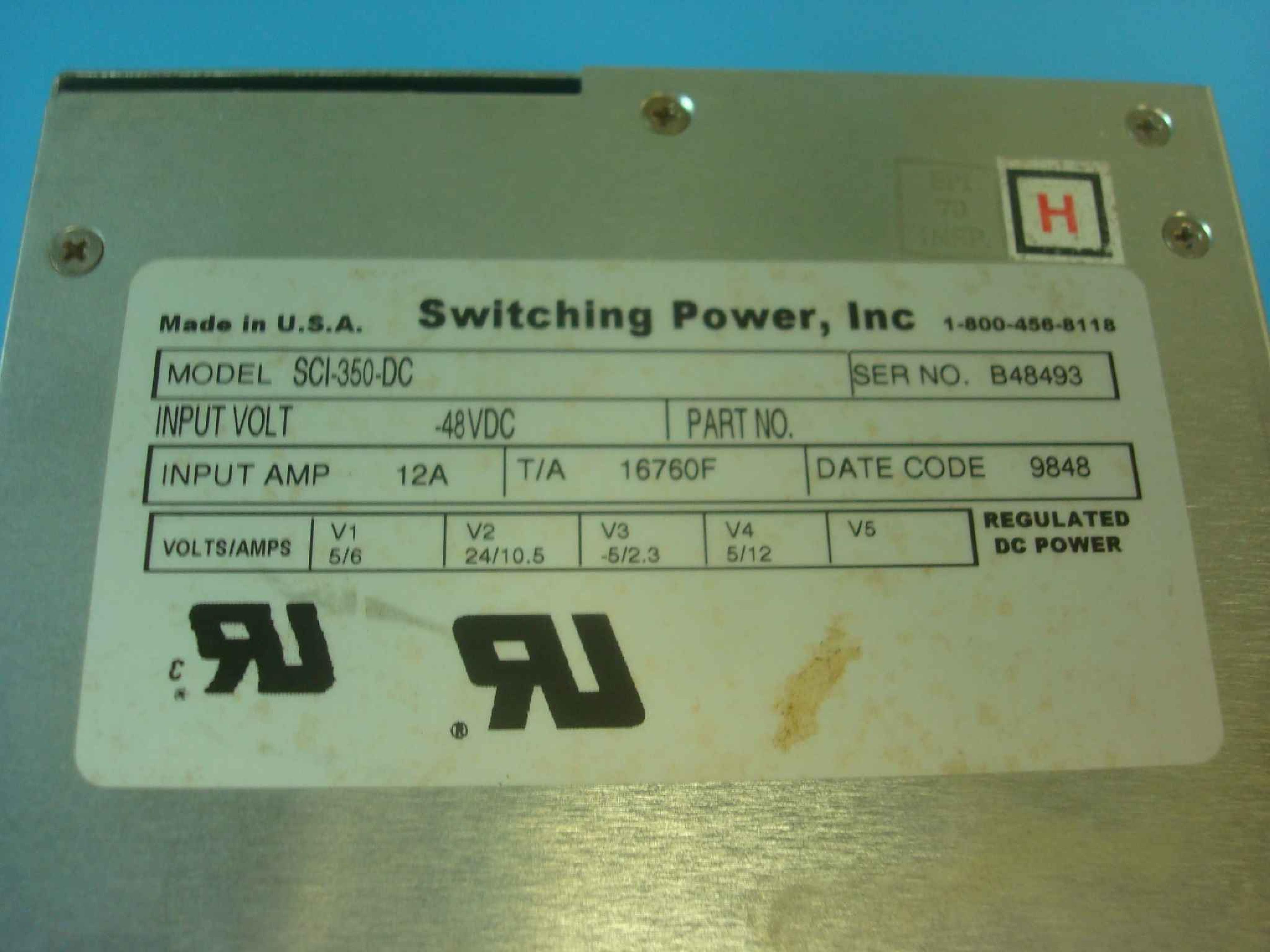 SWITCHING POWER INC SCI-350-DC POWER SUPPLY