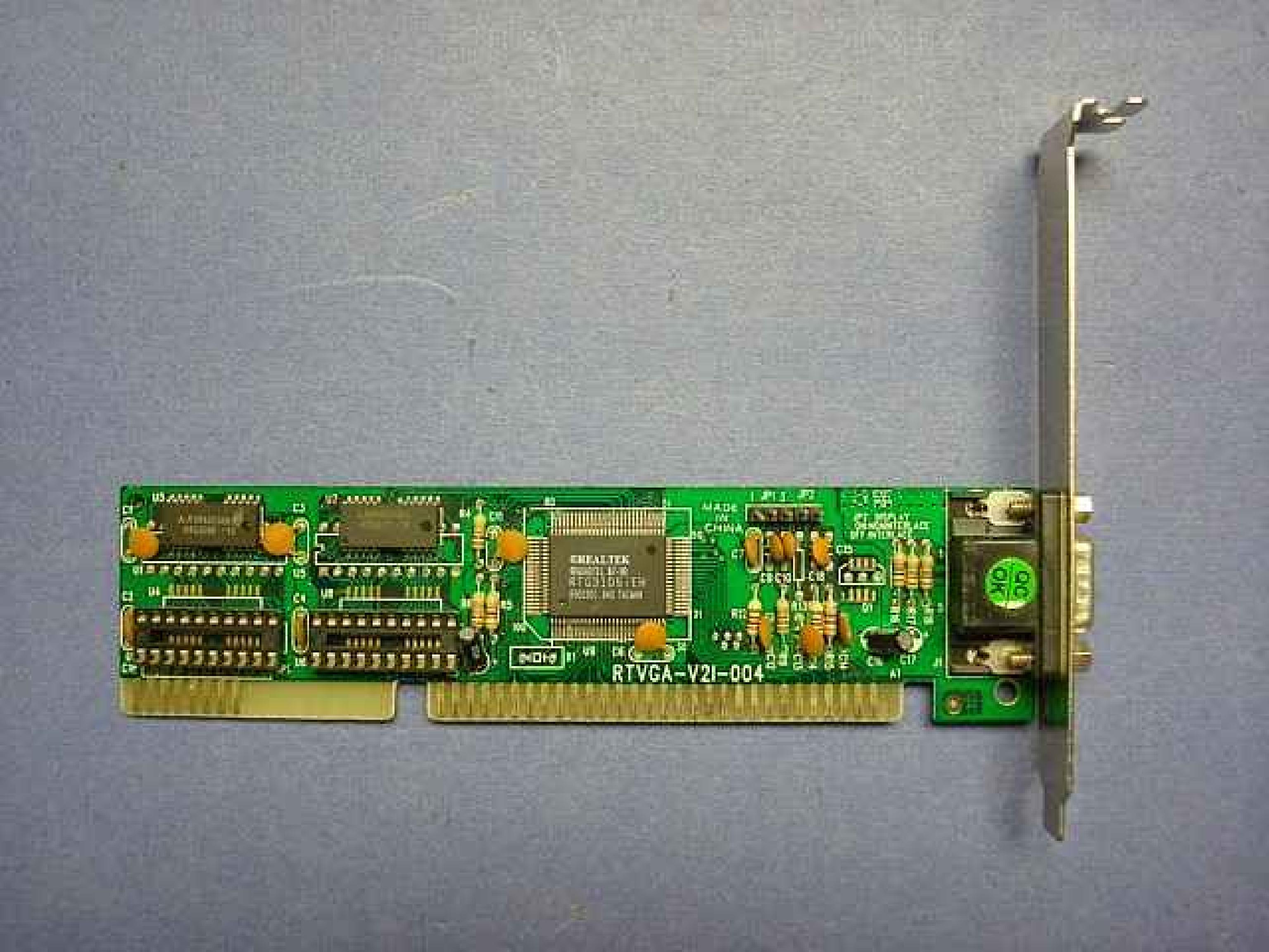 REALTEK RTVGA-V21-004 ISA VIDEO CARD 256K RTG3105IEH