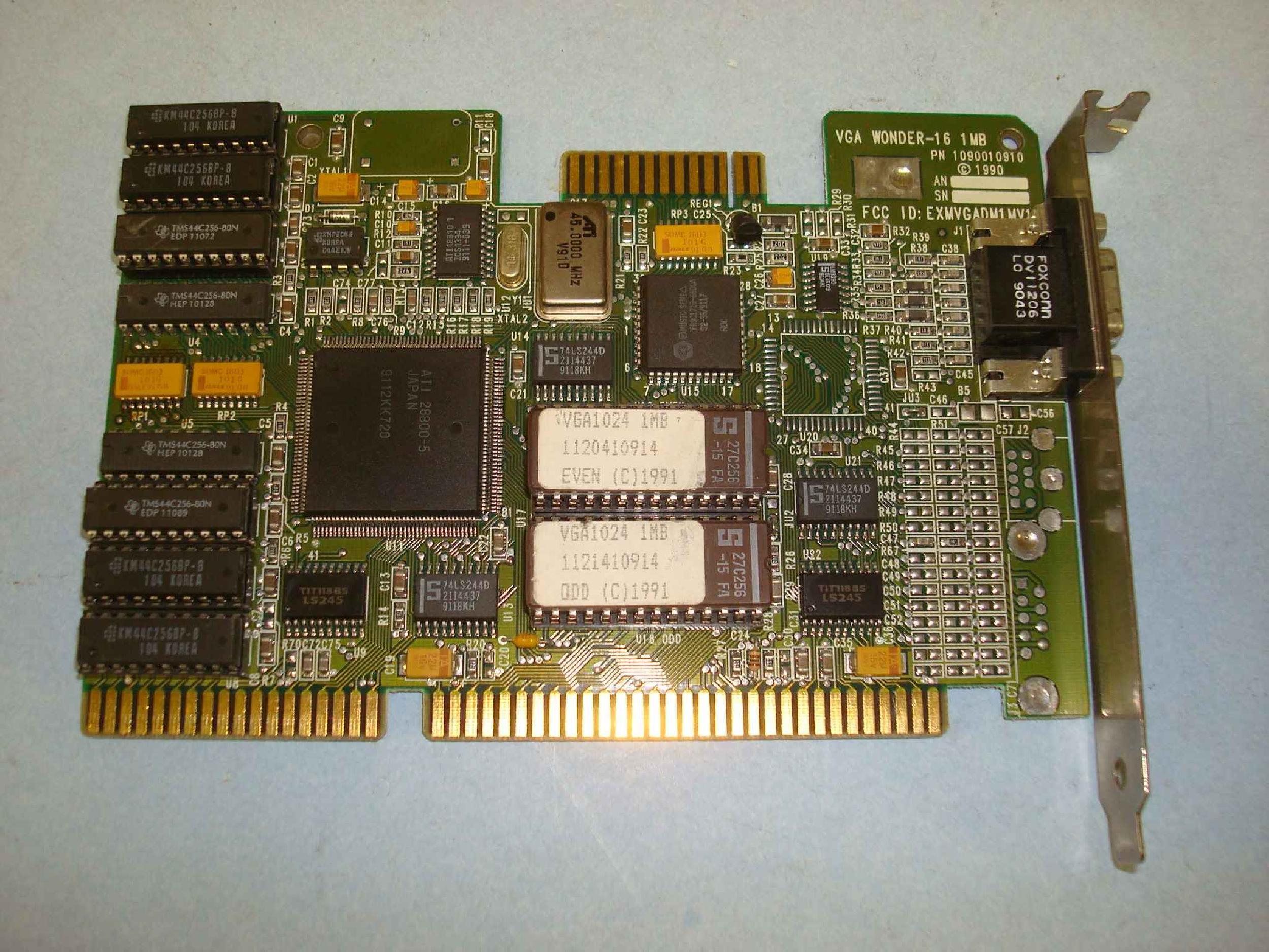 ATI EXMVGADM1MV1 VGA WONDER-16 1MB