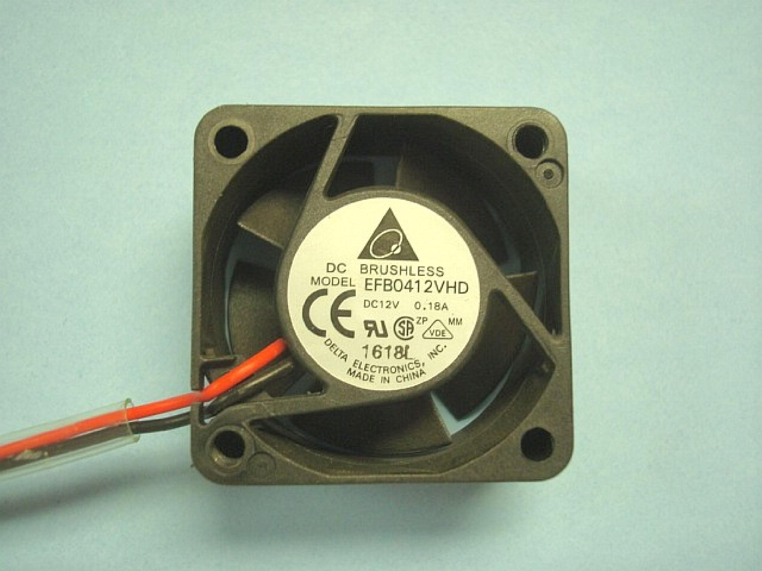 DELTA ELECTRONICS EFB0412VHD FAN 12VD 0.17A 40MM X 20MM 8 INCH 2 WIRE CABLE WITH CONNECTOR