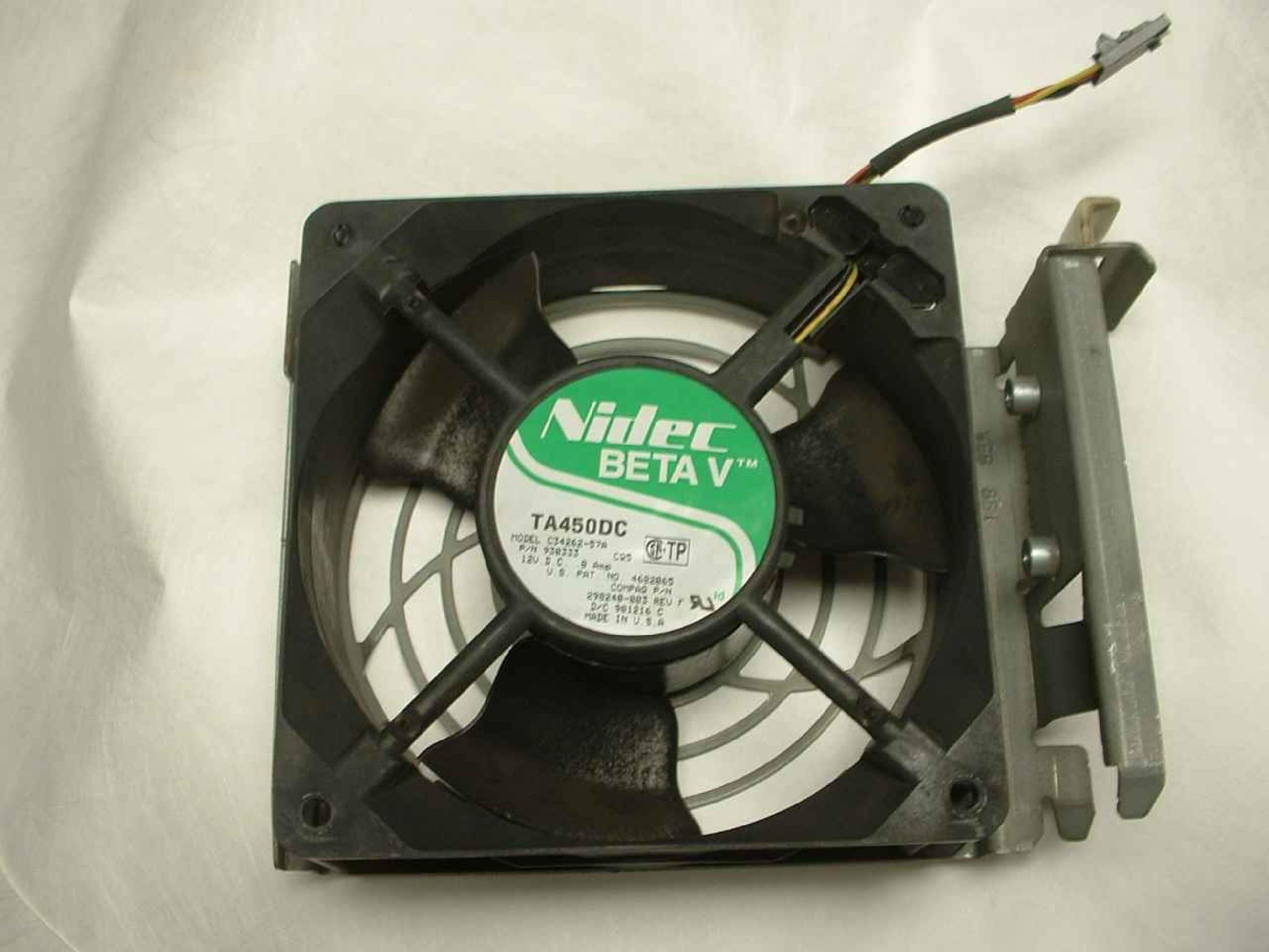 COMPAQ / HEWLETT PACKARD / HP 298240-003 12V DC FAN 4 11/16 BY 1 1/2 INCHES WITH 6 INCH CABLE, 5 PIN CONNECTOR