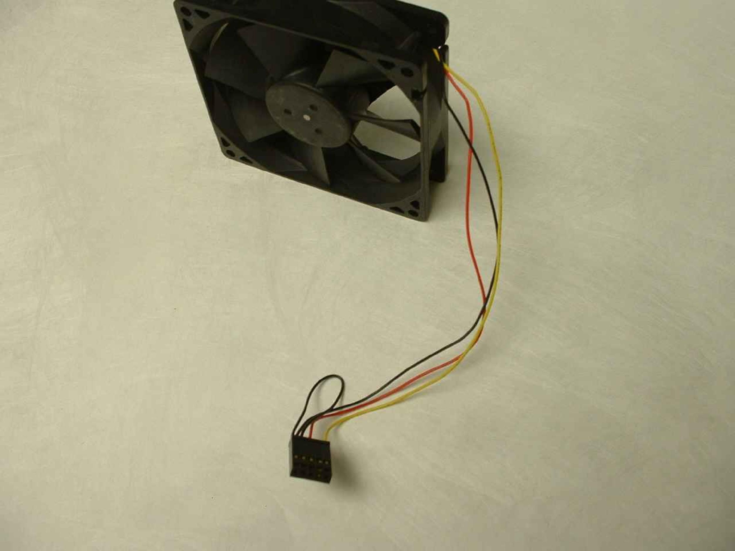 NIDEC M33503-57G2CQ3 REPLACEMENT FAN 12V DC 3 5/8INCH BY 1INCH , 92MM BY 25MM 8INCH CABLE 3 WIRES WITH 5 PIN COMPAQ CONNECTOR