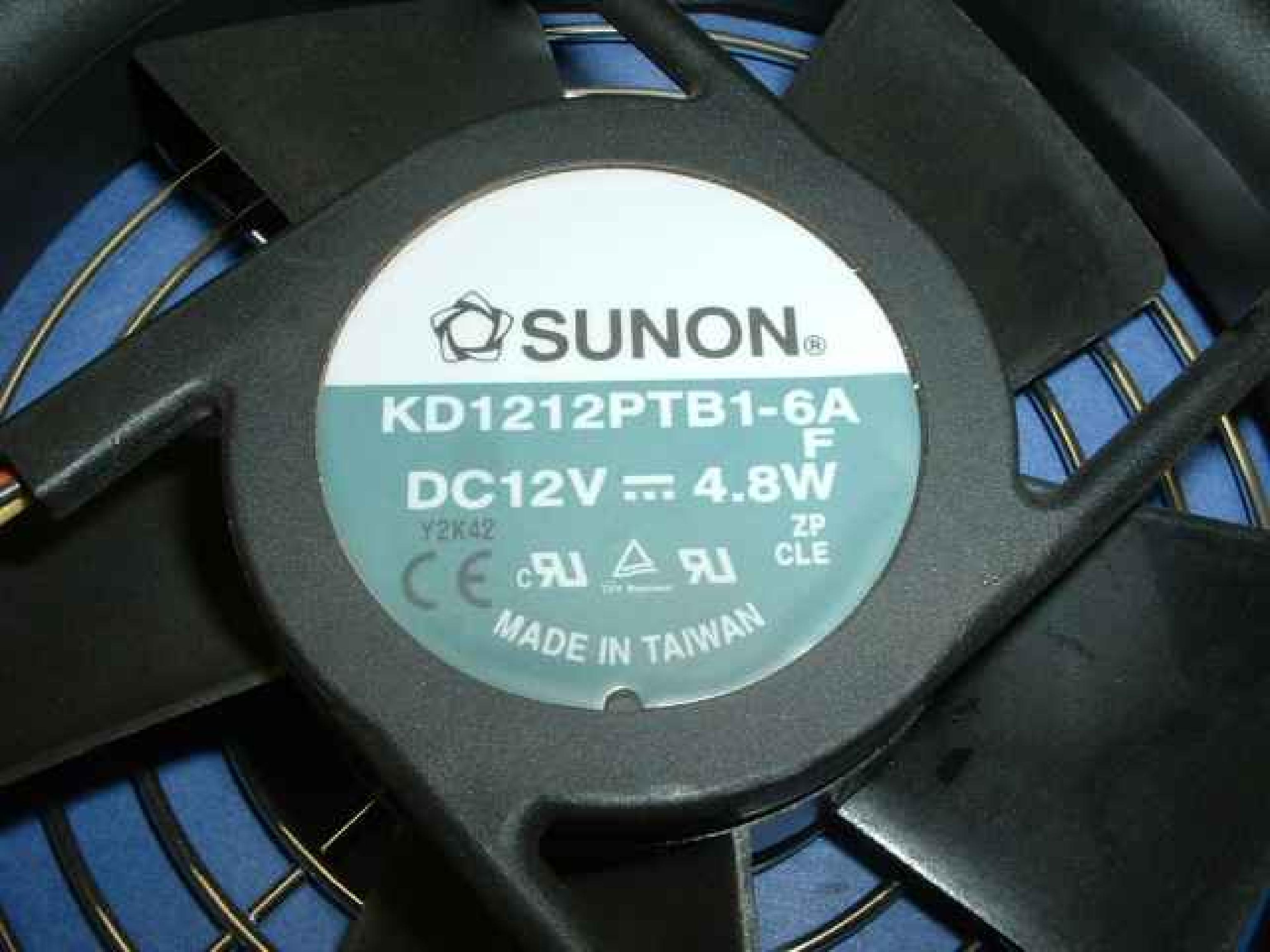 SUNON KD1212PTB1-6A FAN 12V DC 120MM BY 25MM 4.7INCH 1INCH 