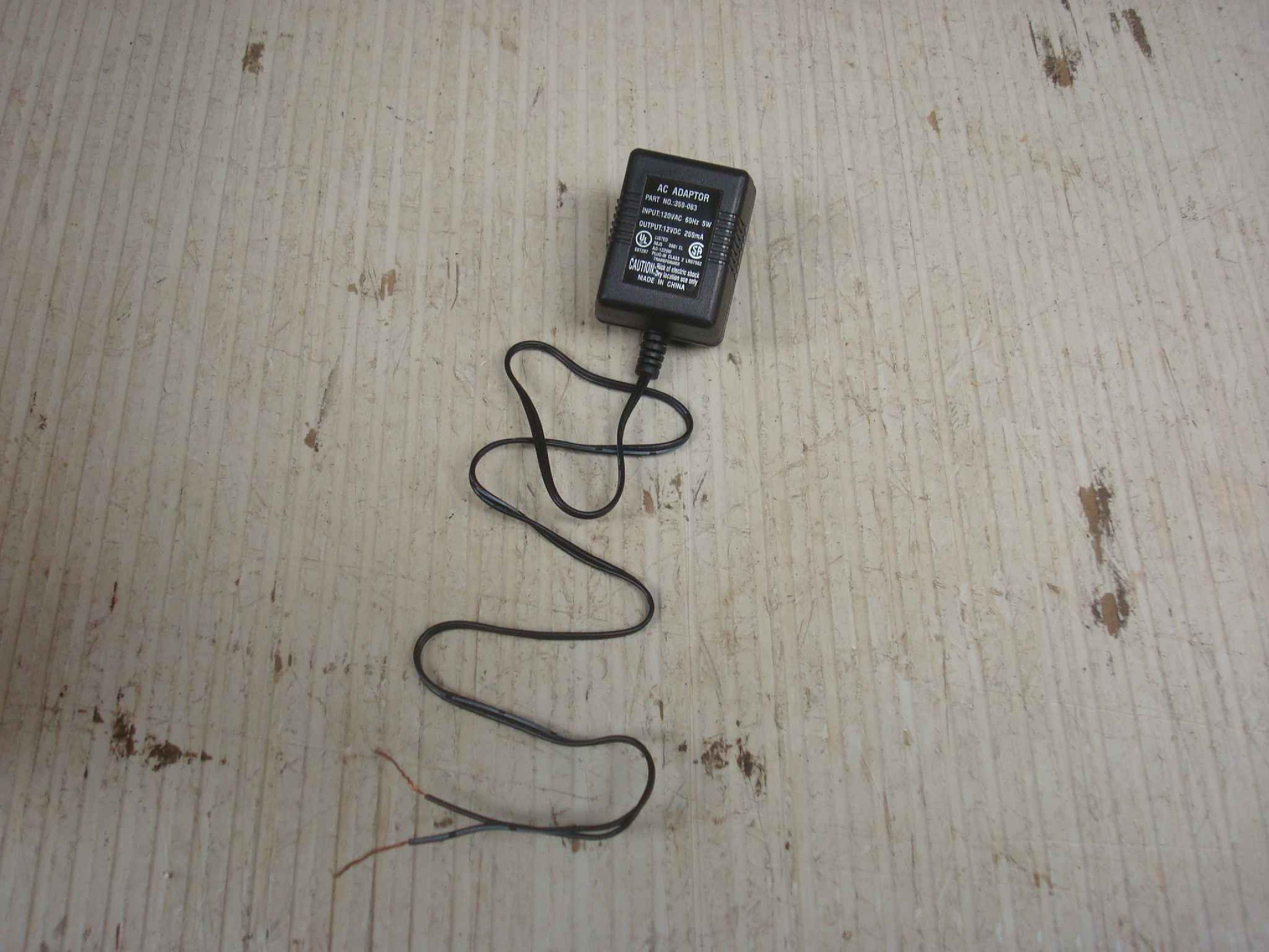 CHINA 350-083 CLONE AC ADAPTER 12V DC 250MA EQUIVALENT PART IN STOCK