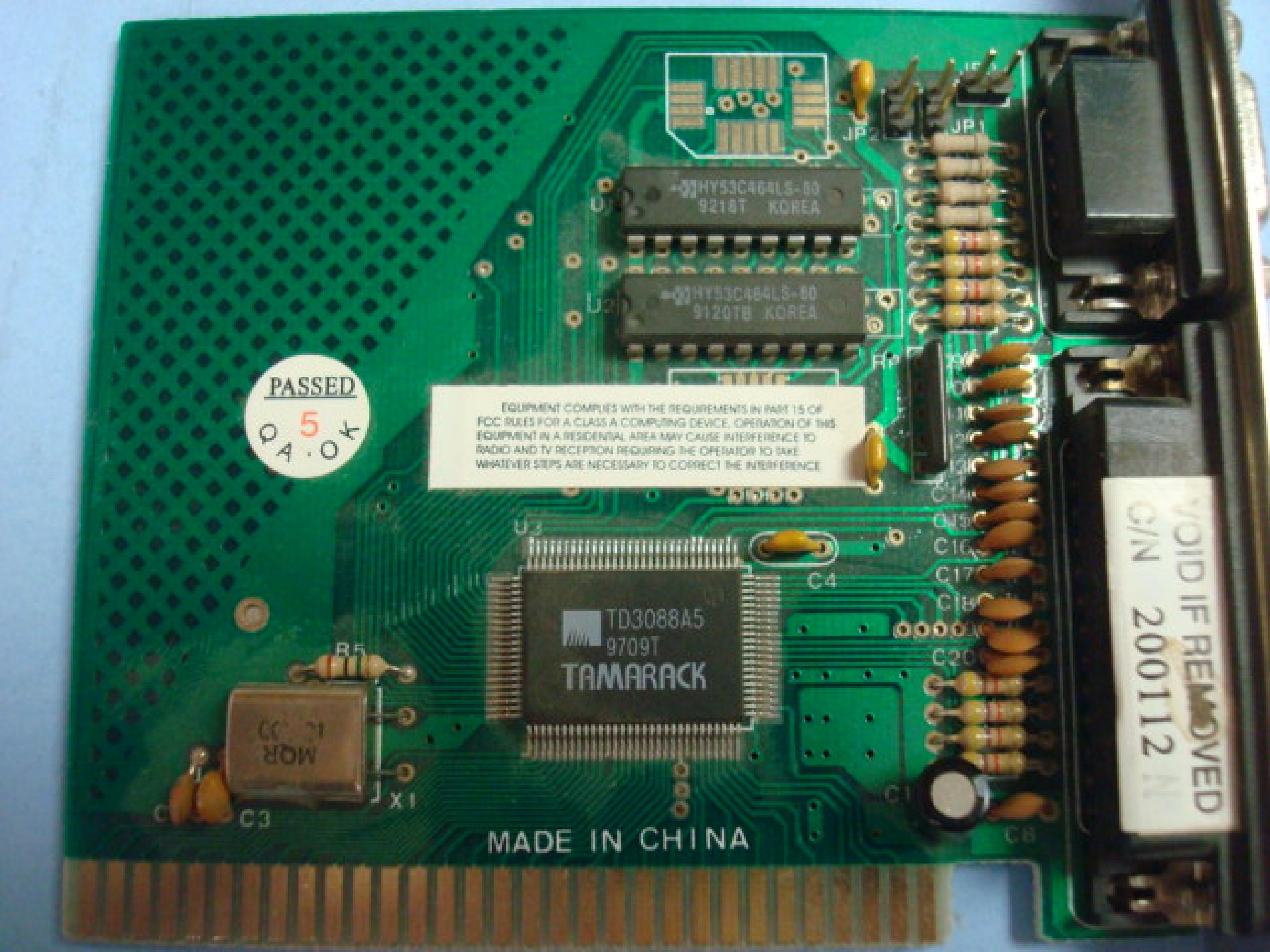 TAMARACK MGP 12 8BIT ISA MONO GRAPHICS ADAPTER