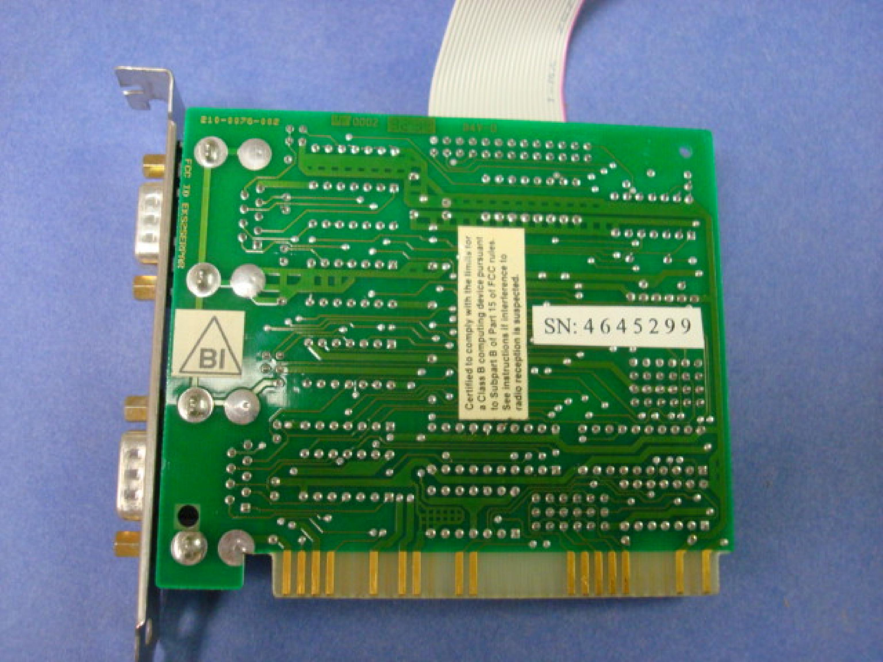 STB SYSTEMS INC 1X0-0213-001 REPLACEMENT 8BIT ISA DUAL SERIAL CARD RS232 9PIN, WITH PARALLEL PRINTER PORT