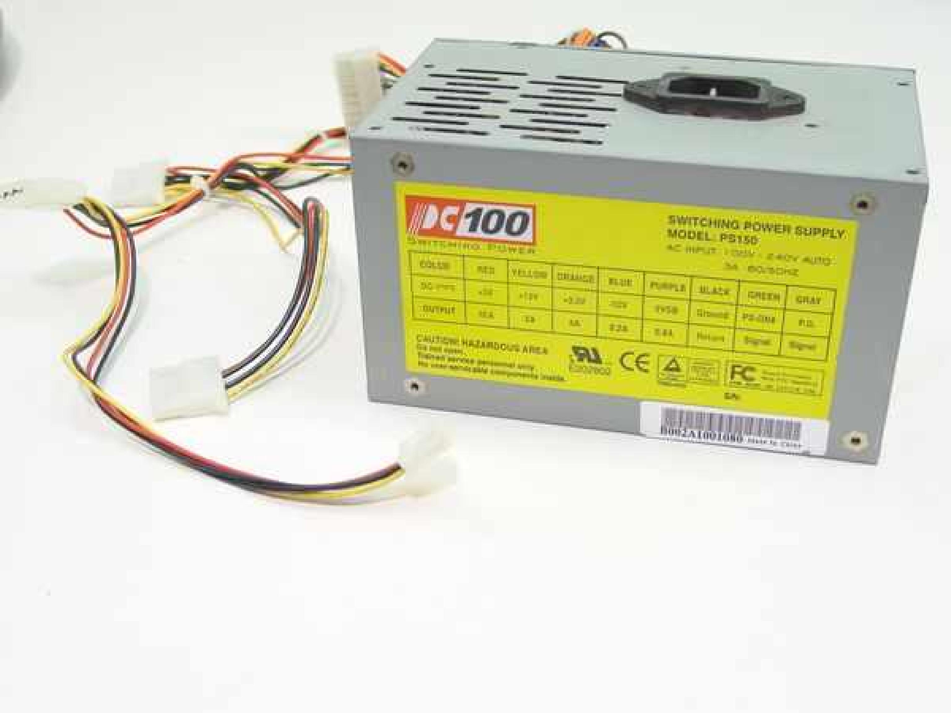 PC100 P009A4701289 ATX POWER SUPPLY 150 WATT