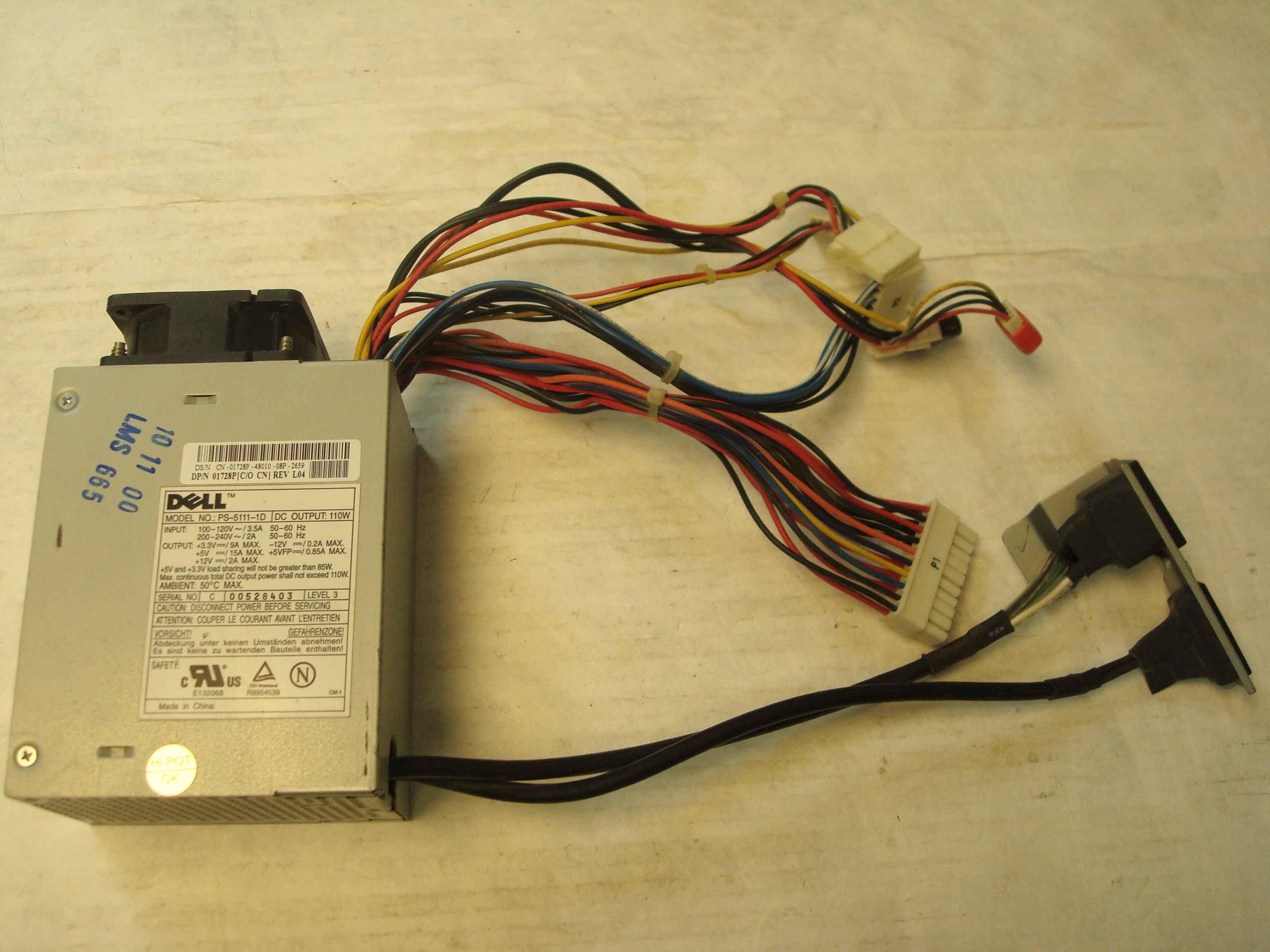 DELL PS-5111-1D 110W ATX POWER SUPPLY WITH REMOTE POWER/SWITCH