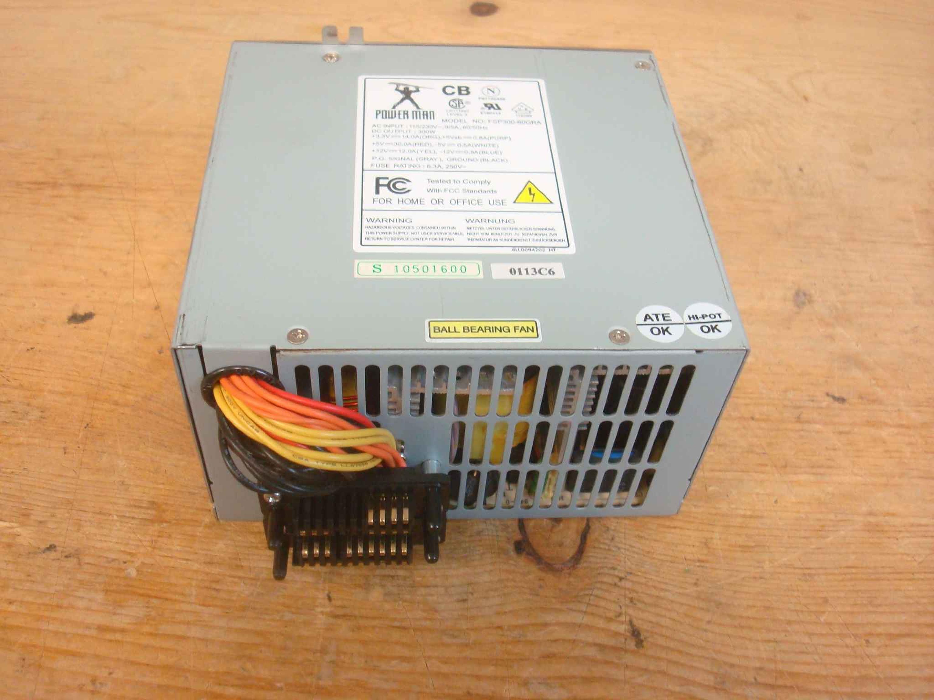 FSP GROUP / SPARKLE POWER INTL LTD / POWER MAN / YATE LOON / AOPEN / ACER FSP300-60GRA LIKE NEW, WORKING PULL, POWER SUPPLY MODULE TO FIT IN RENDUNDANT POWER SUPPLY SHELL