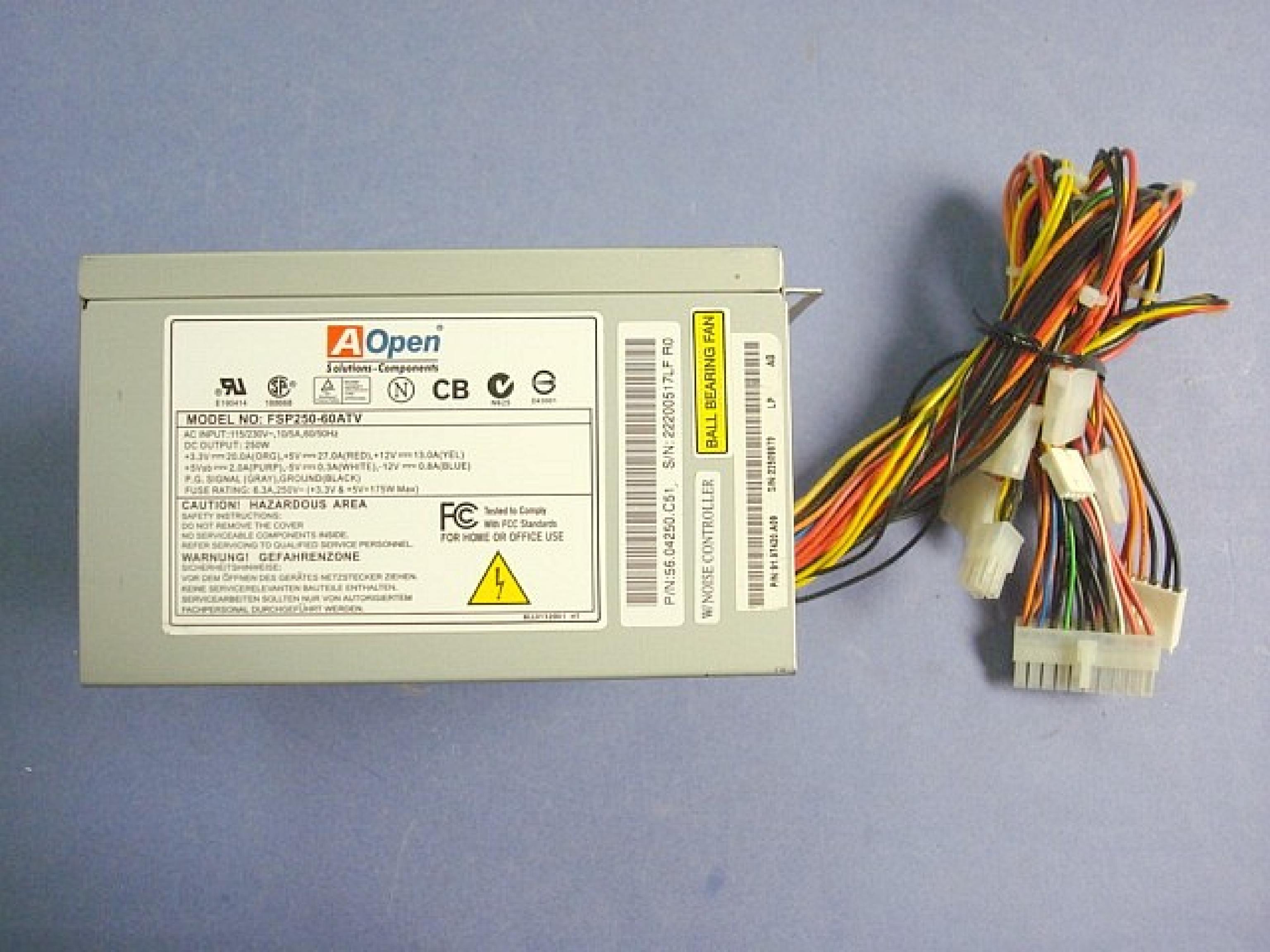 ACER / AOPEN 56.04250.C51 250WATT POWER SUPPLY ATX P4