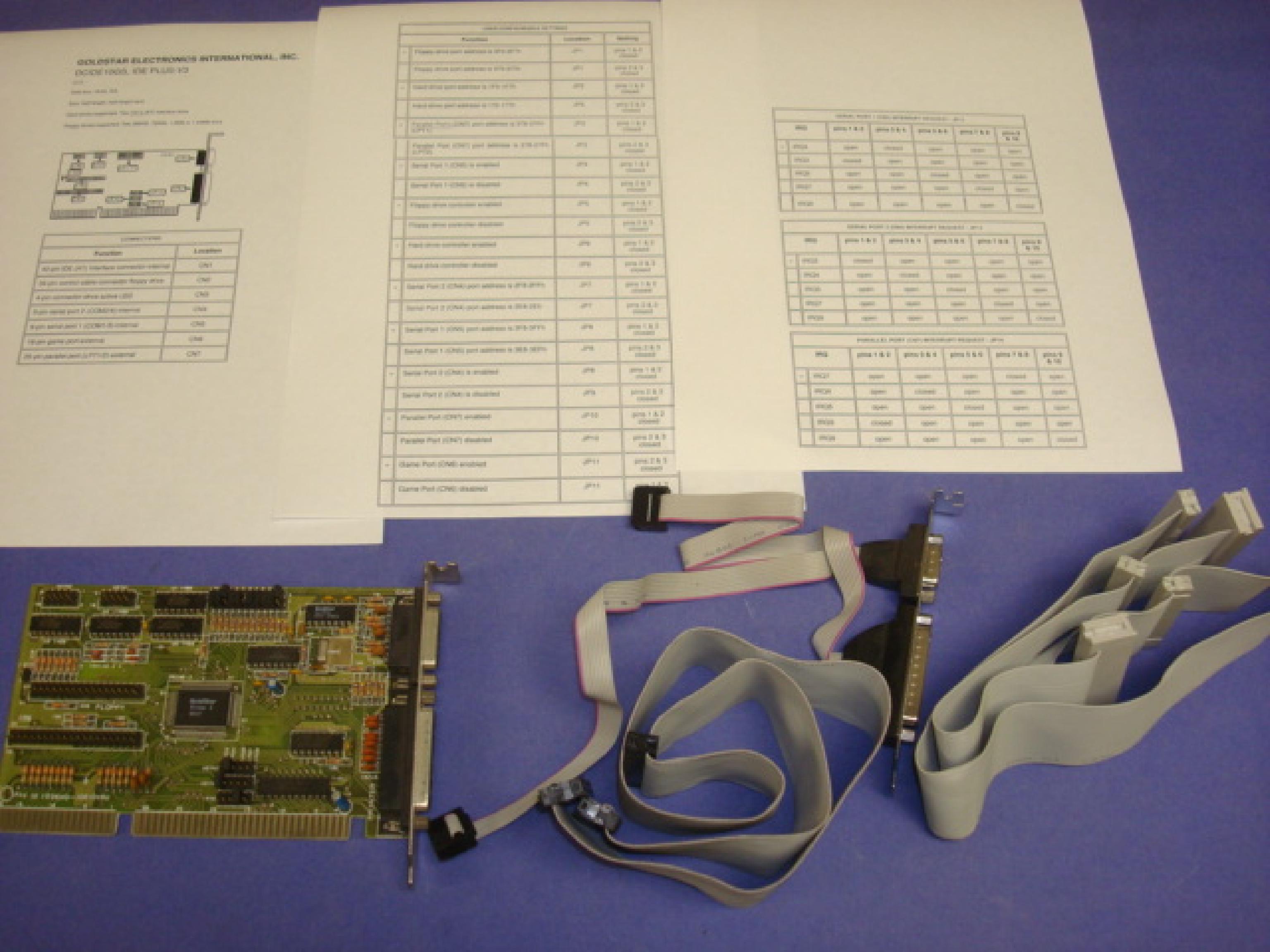 GOLDSTAR IO3KHO-IDEIOCKU PRIME 2 9332 ISA IDE CONTROLLER, FLOPPY, PARALLEL, 2 SERIAL, GAME PORT