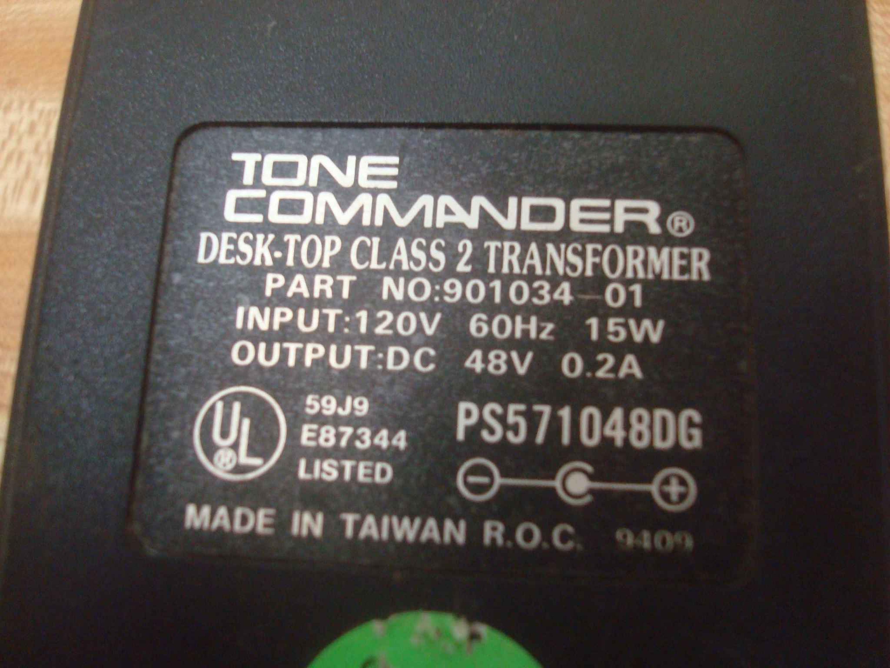 TONE COMMANDER 901034-01 CLONE AC ADAPTER 48V DC .2A OD:5.5 ID:2.4MM