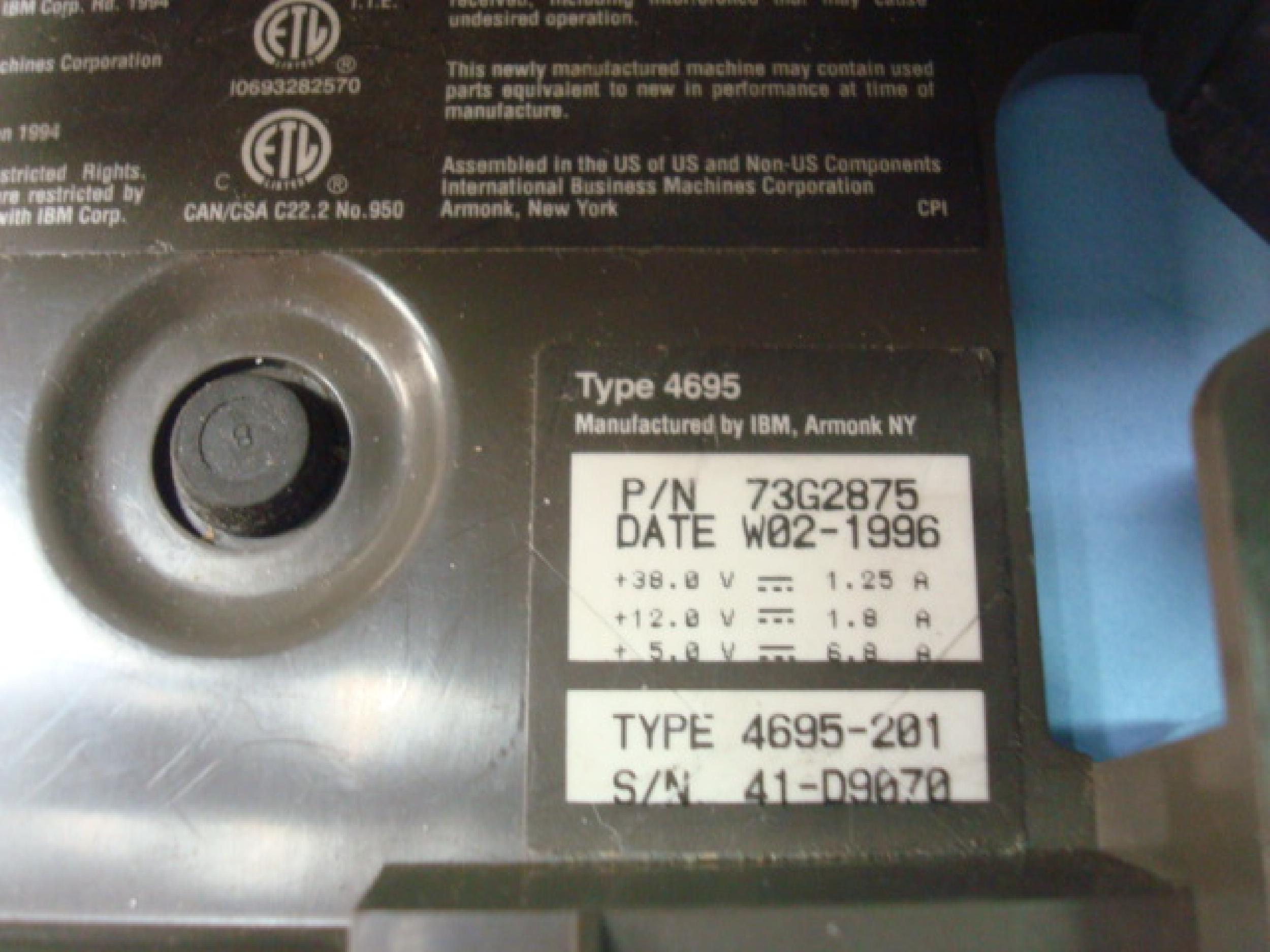 IBM 73G2875 BASE UNIT POS TERMINAL - PARTS ONLY