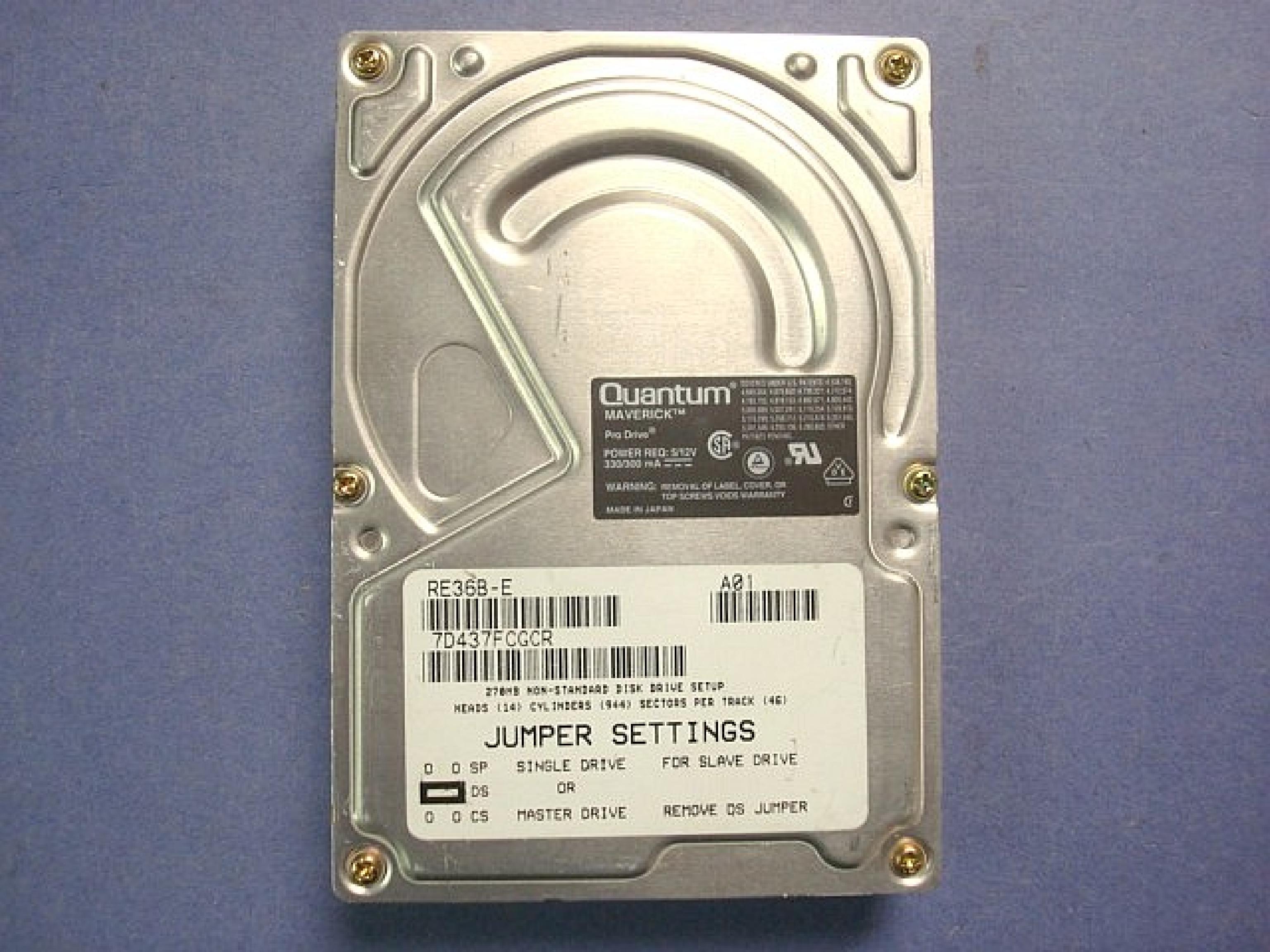 QUANTUM RE36B-E 270MB 3.5 INCH IDE HARD DRIVE