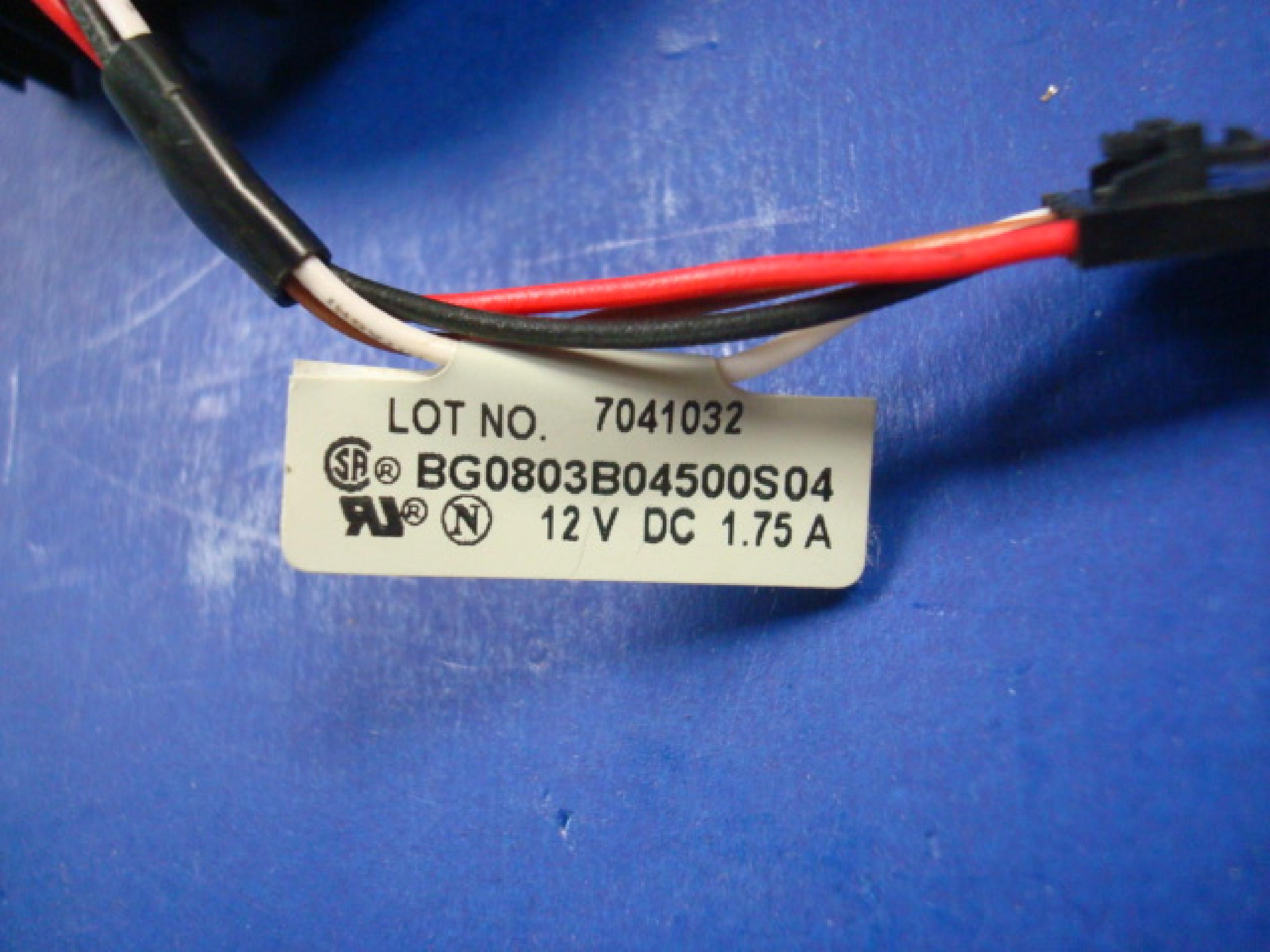 MINEBEA ELECTRONICS LTD 7041032 FAN 12V DC 1.75A WITH 4 INCH 4 WIRE CABLE WITH CONNECTOR