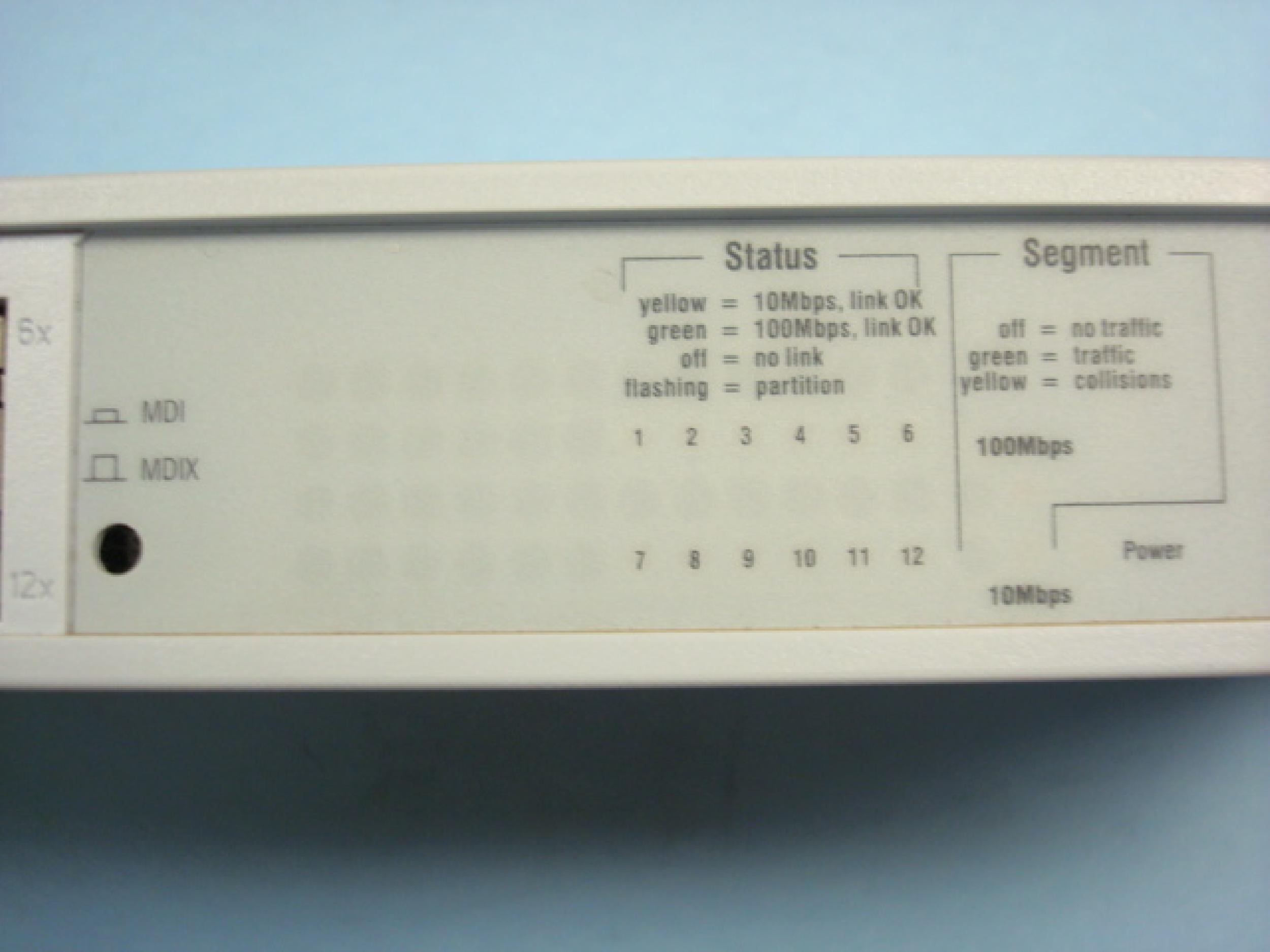 3COM / HP / HEWLETT PACKARD 1659-200-050-1.00 SUPERSTACK 3 BASELINE DUAL SPEED HUB 12 PORT ETHERNET 10/100