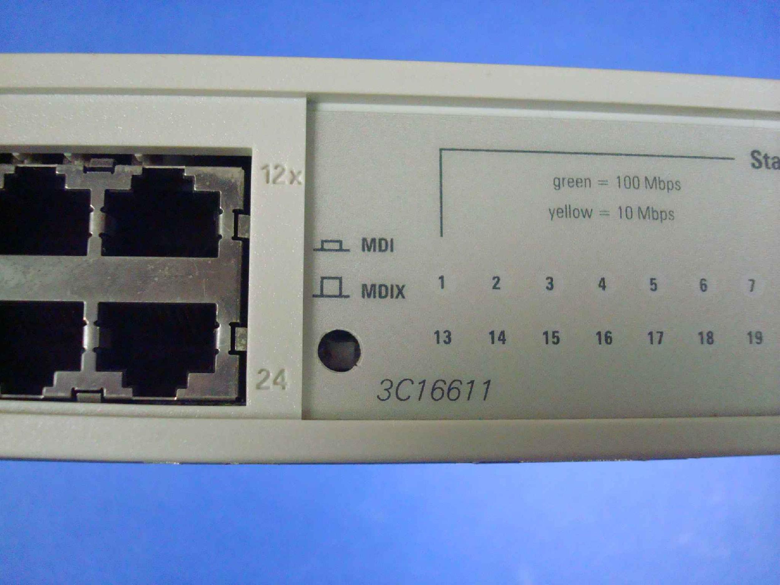 3COM / HP / HEWLETT PACKARD 1661-110-000-6.00 SUPERSTACK II, DUAL SPEED HUB 500, DSHUB500 12 PORT ETHERNET 10/100