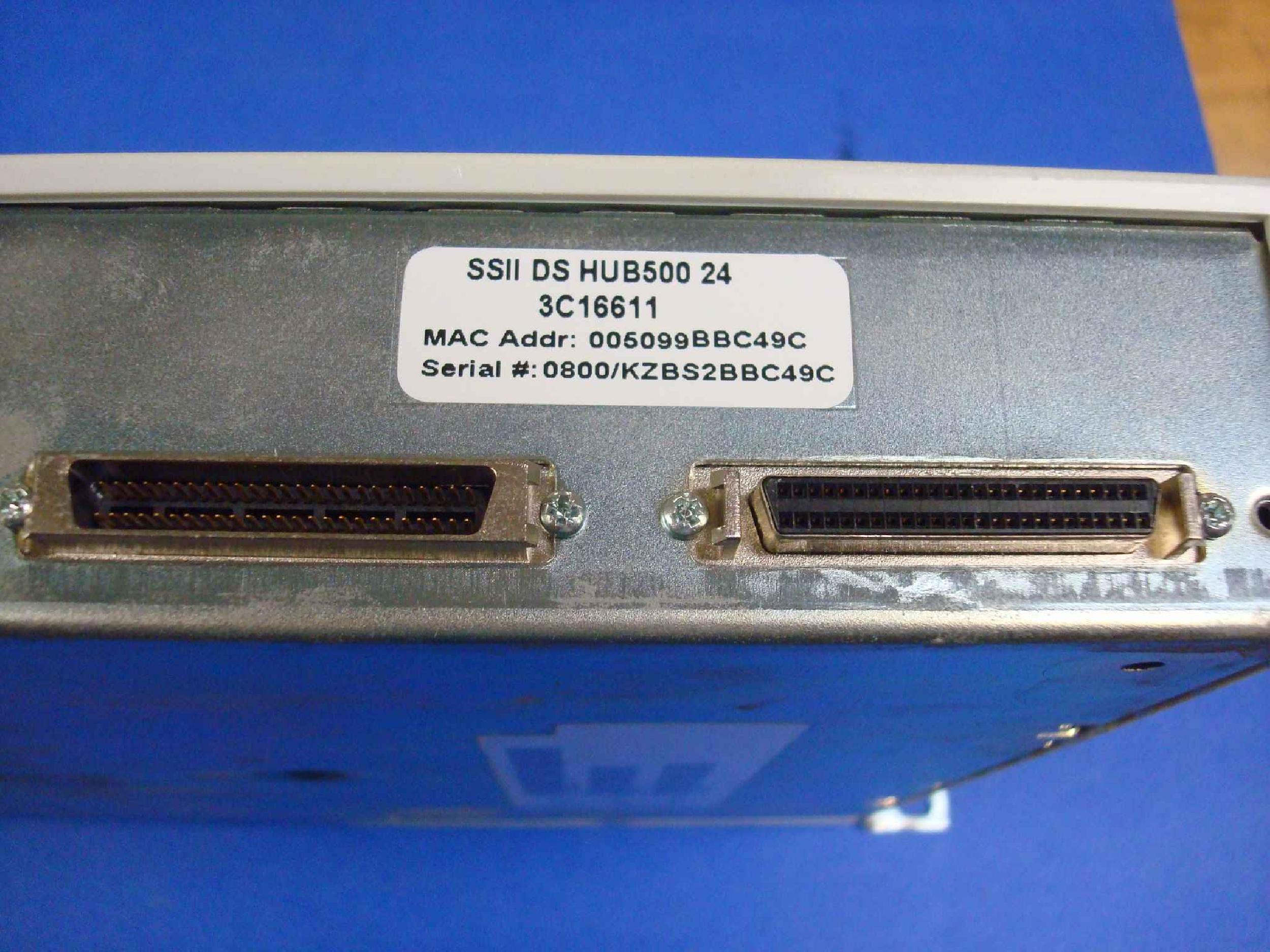 3COM / HP / HEWLETT PACKARD 1661-110-000-6.00 SUPERSTACK II, DUAL SPEED HUB 500, DSHUB500 12 PORT ETHERNET 10/100