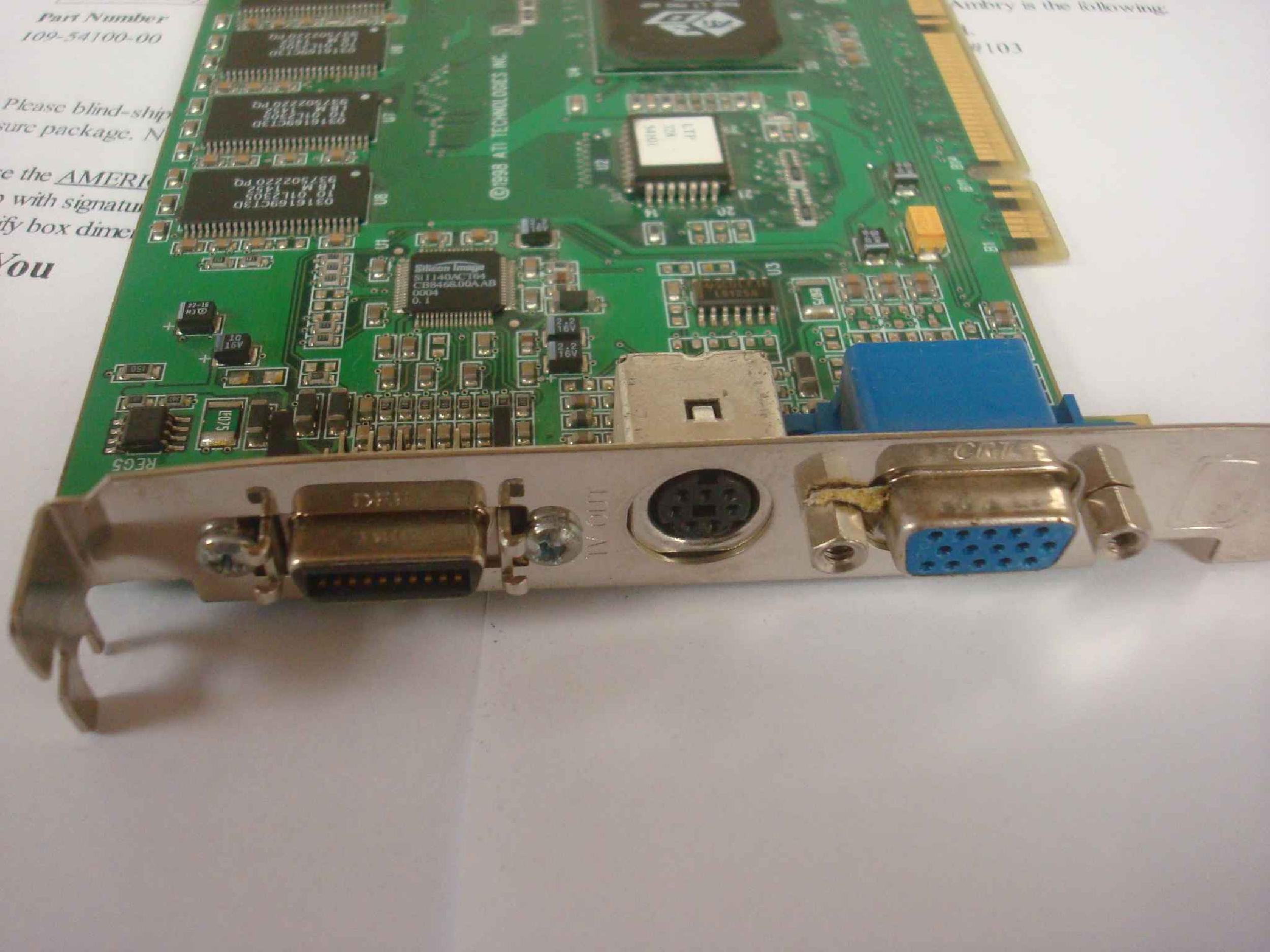 ATI 109-54100-00 PCI VGA RAGE LT PRO AGP