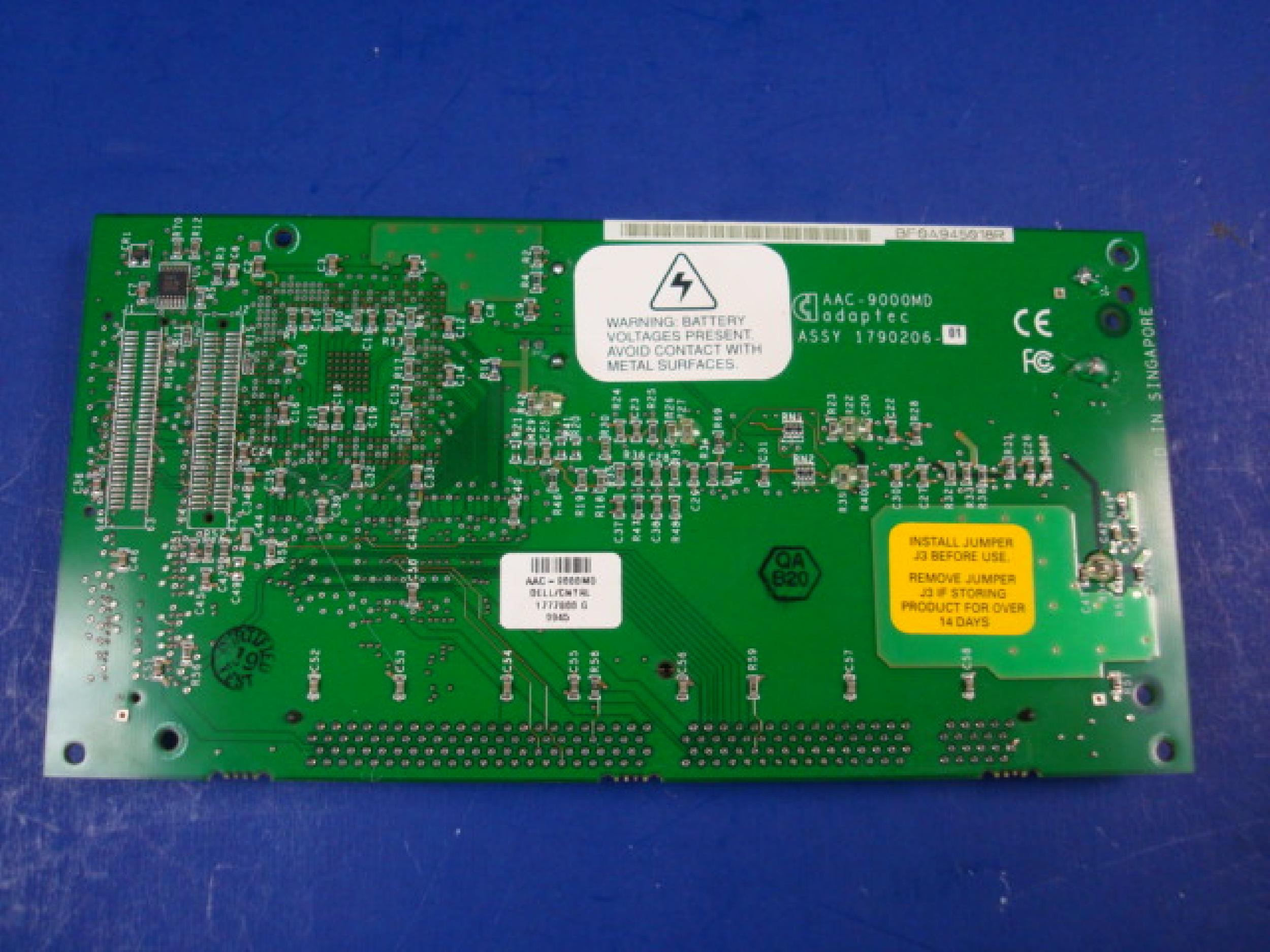 ADAPTEC AAC-9000MD DAUGHTER CARD BATTERIES AND CACHE MODULE FOR AAC-364/DELL2 W/ BATTERY PACK RAM SCSI RAID QUAD CONTROLLER