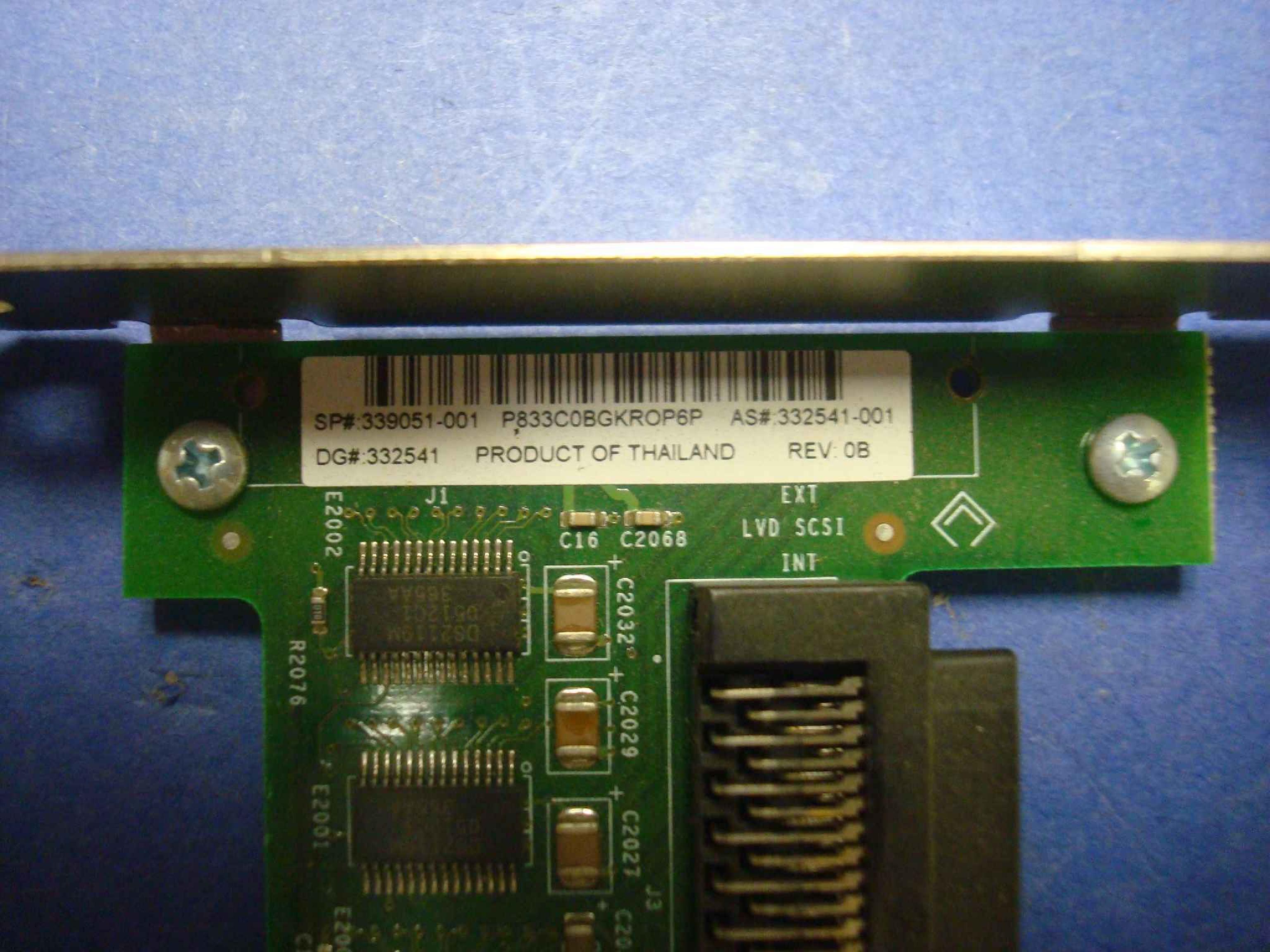 COMPAQ / HEWLETT PACKARD / HP 339051-001 64 BIT PCI ULTRA320 SCSI CONTROLLER