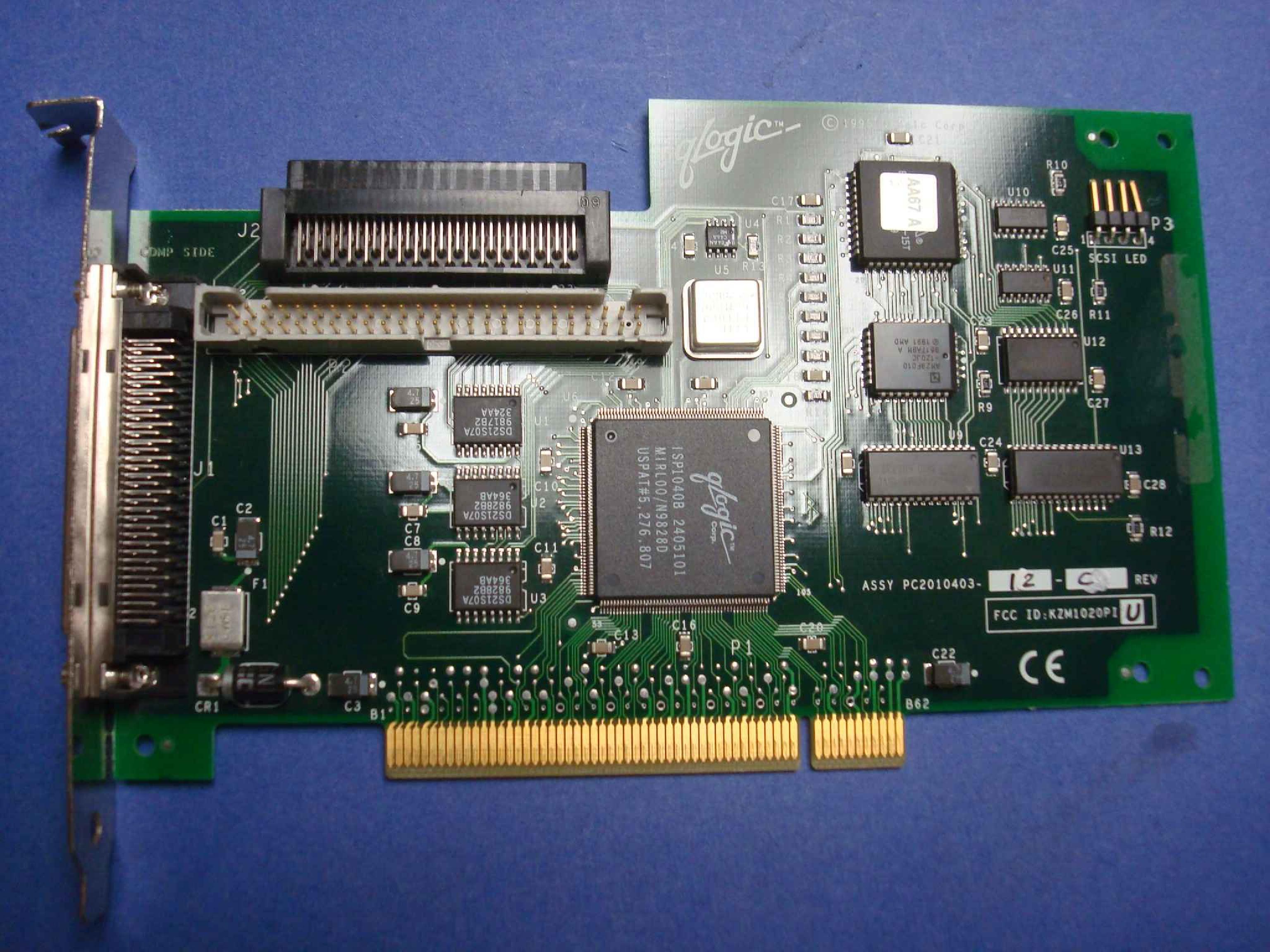 QLOGIC PC2010403-11-D PCI SCSI CONTROLLER ULTRA WIDE SE