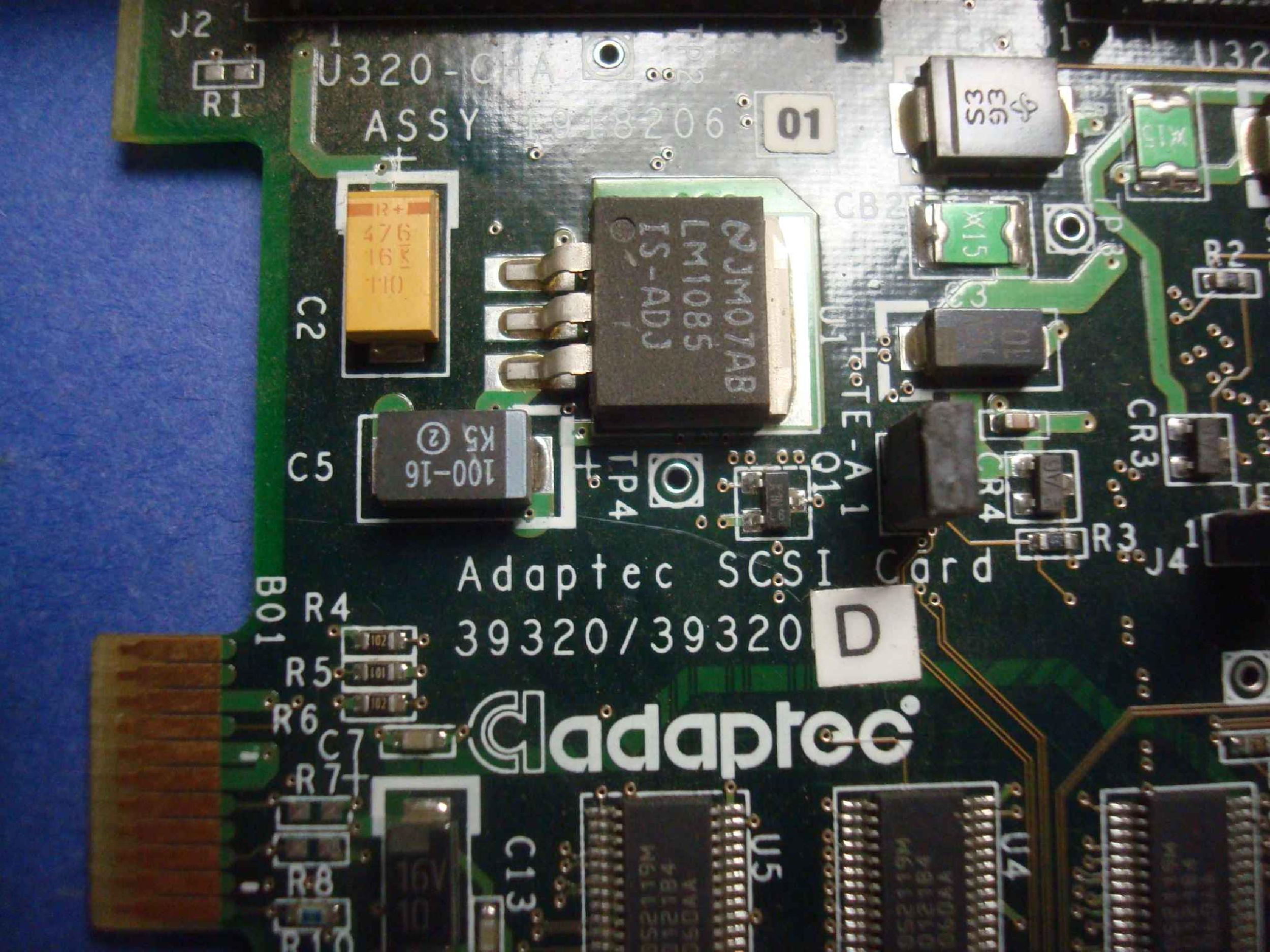 ADAPTEC 39320/39320D 64 BIT PCI SCSI CONTROLLER LVD/SE