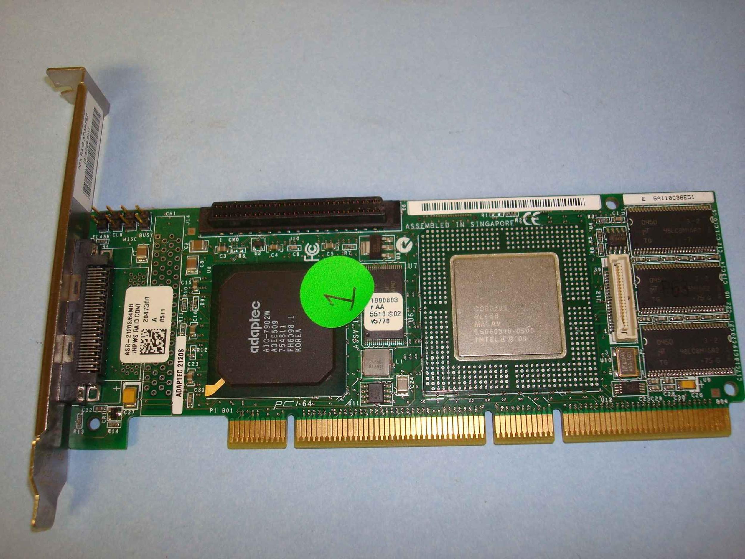COMPAQ / HEWLETT PACKARD / HP 325609-001 64 BIT PCI ULTRA 320 SCSI CONTROLLER SINGLE CHANNEL