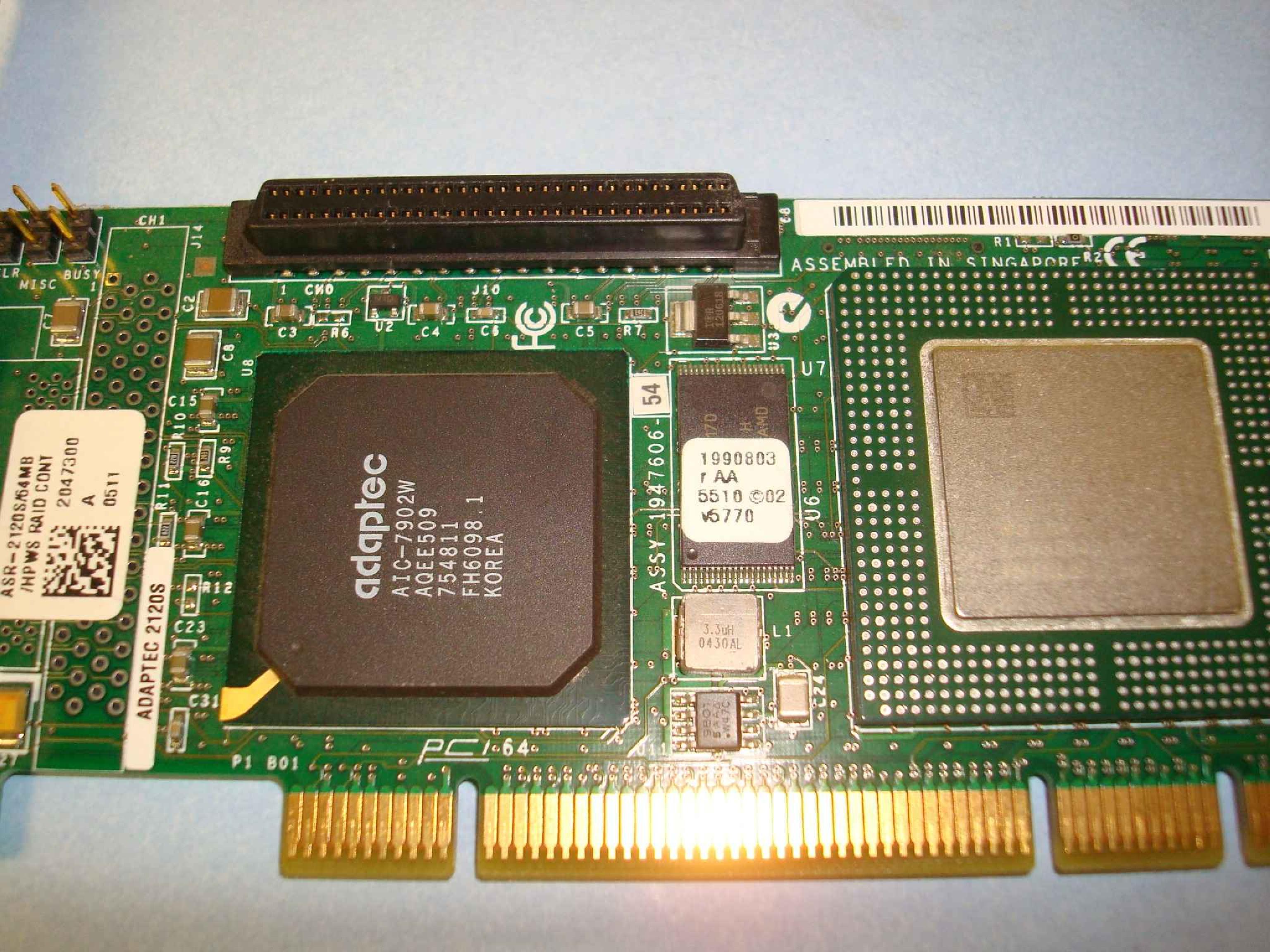 COMPAQ / HEWLETT PACKARD / HP 1947606-54 64 BIT PCI ULTRA 320 SCSI CONTROLLER SINGLE CHANNEL