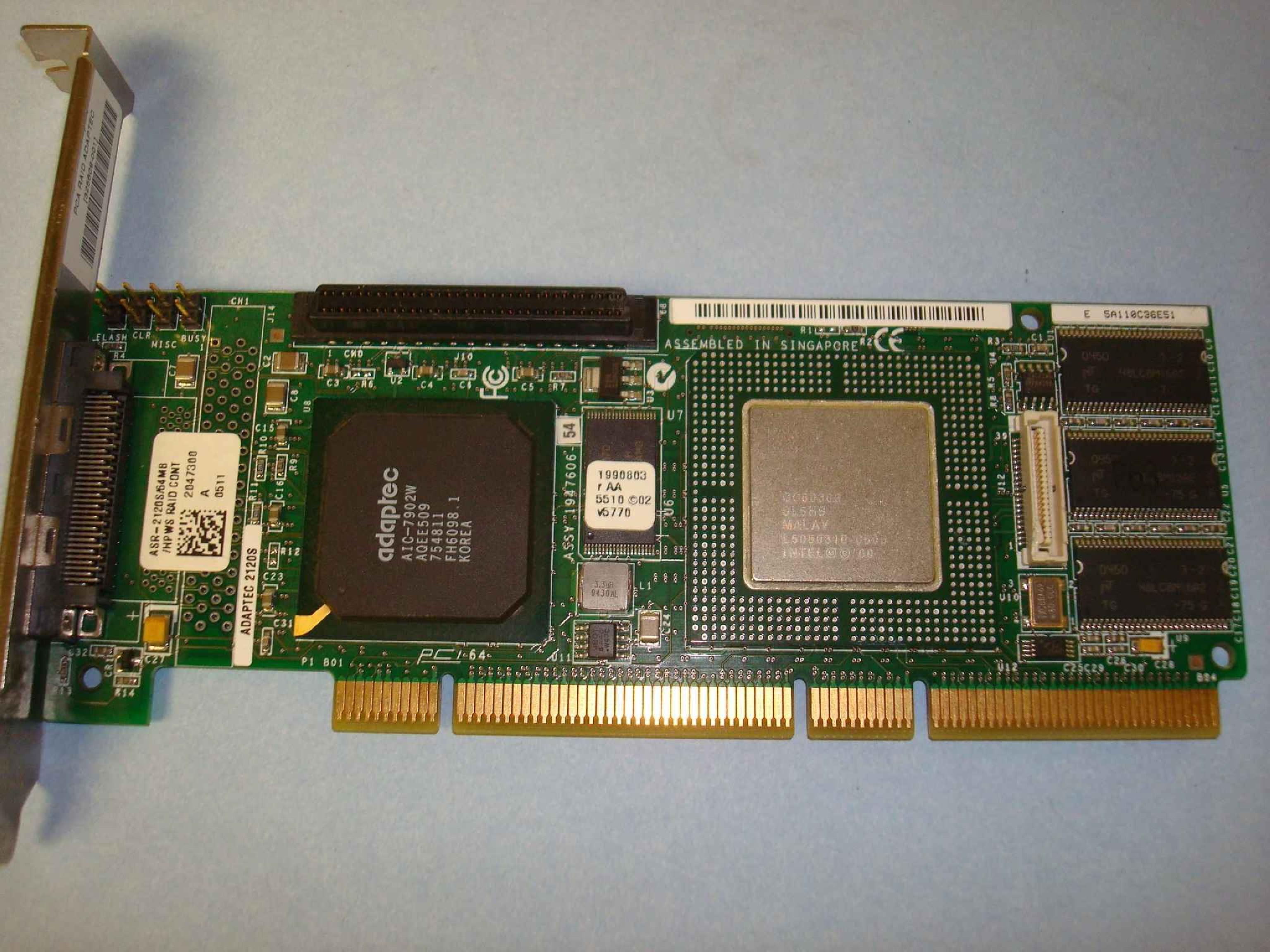 ADAPTEC 2047300 64 BIT PCI ULTRA 320 SCSI CONTROLLER SINGLE CHANNEL