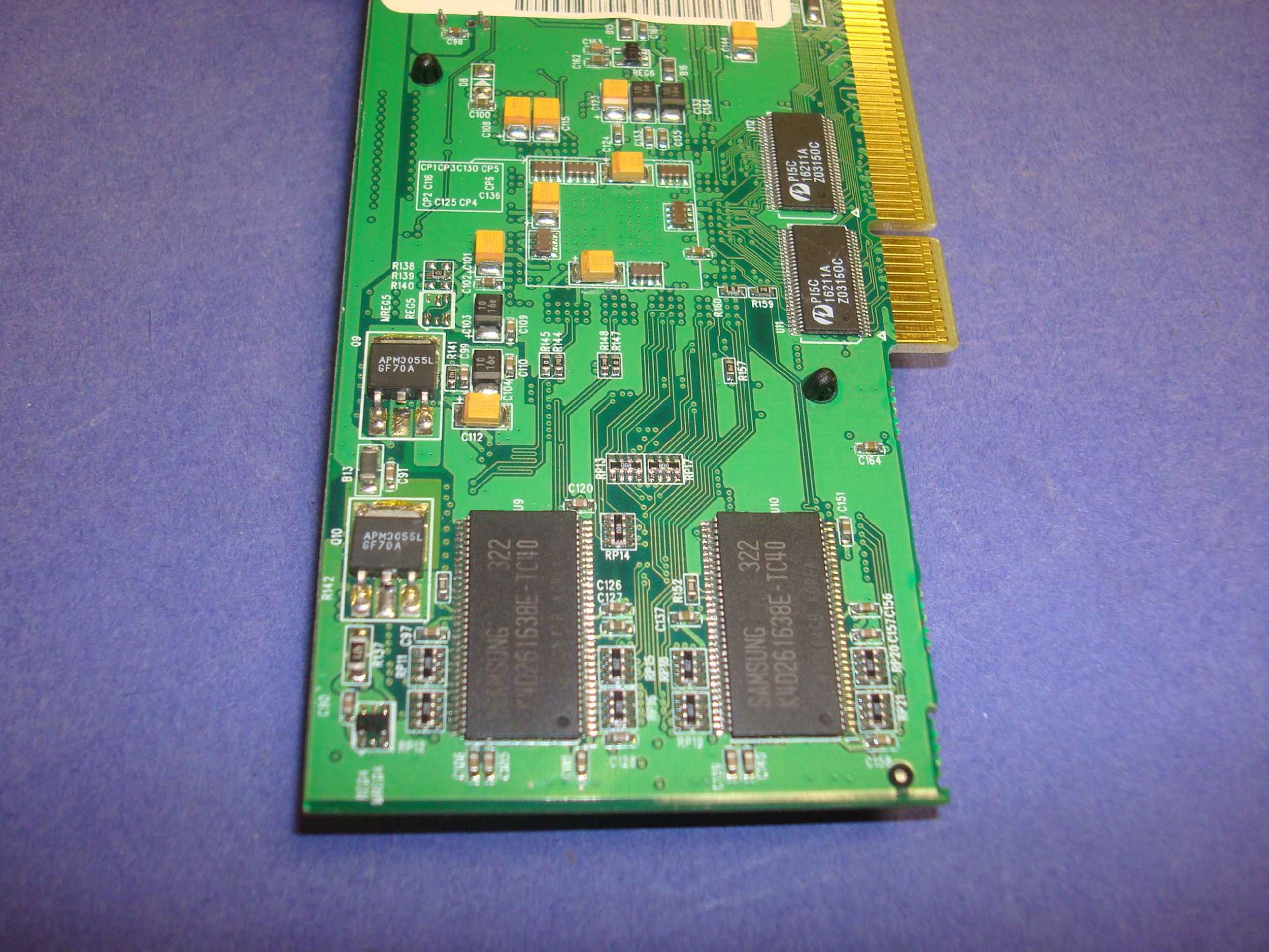 ATI 0R1996 PCI VIDEO CARD WITH VGA DVI AND COMPOSITE TV OUT