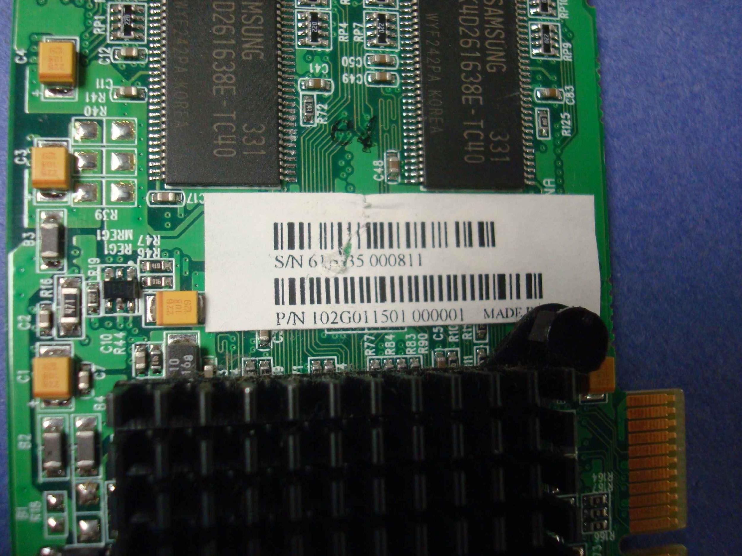 ATI 0R1996 PCI VIDEO CARD WITH VGA DVI AND COMPOSITE TV OUT