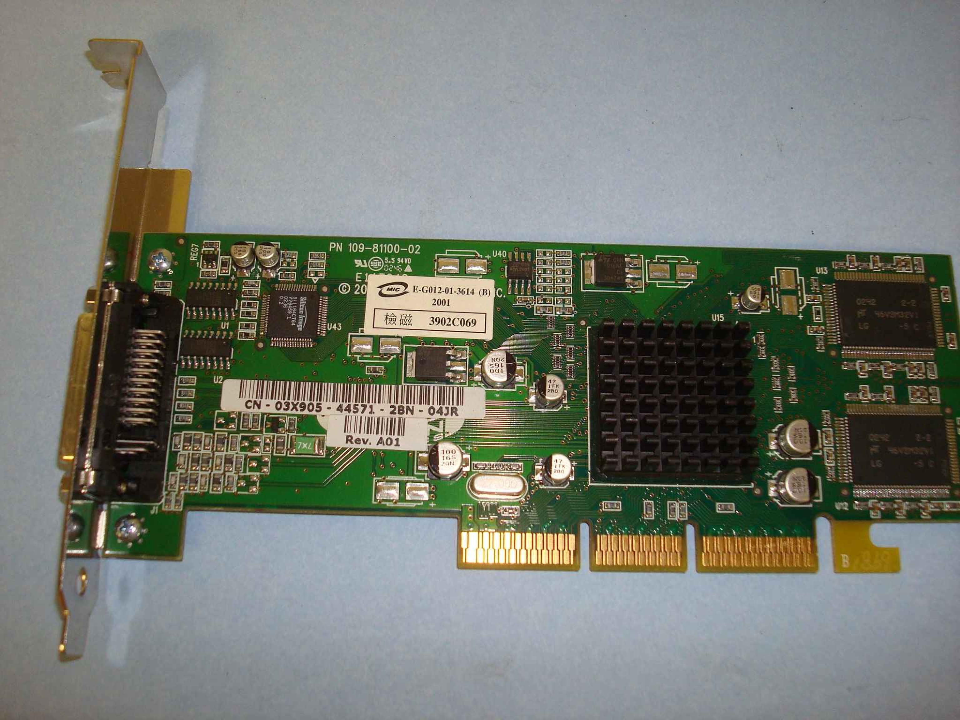 DELL / ATI 03X905 RAGE 128 32MB AGP VIDEO CARD DVI CONNECTOR