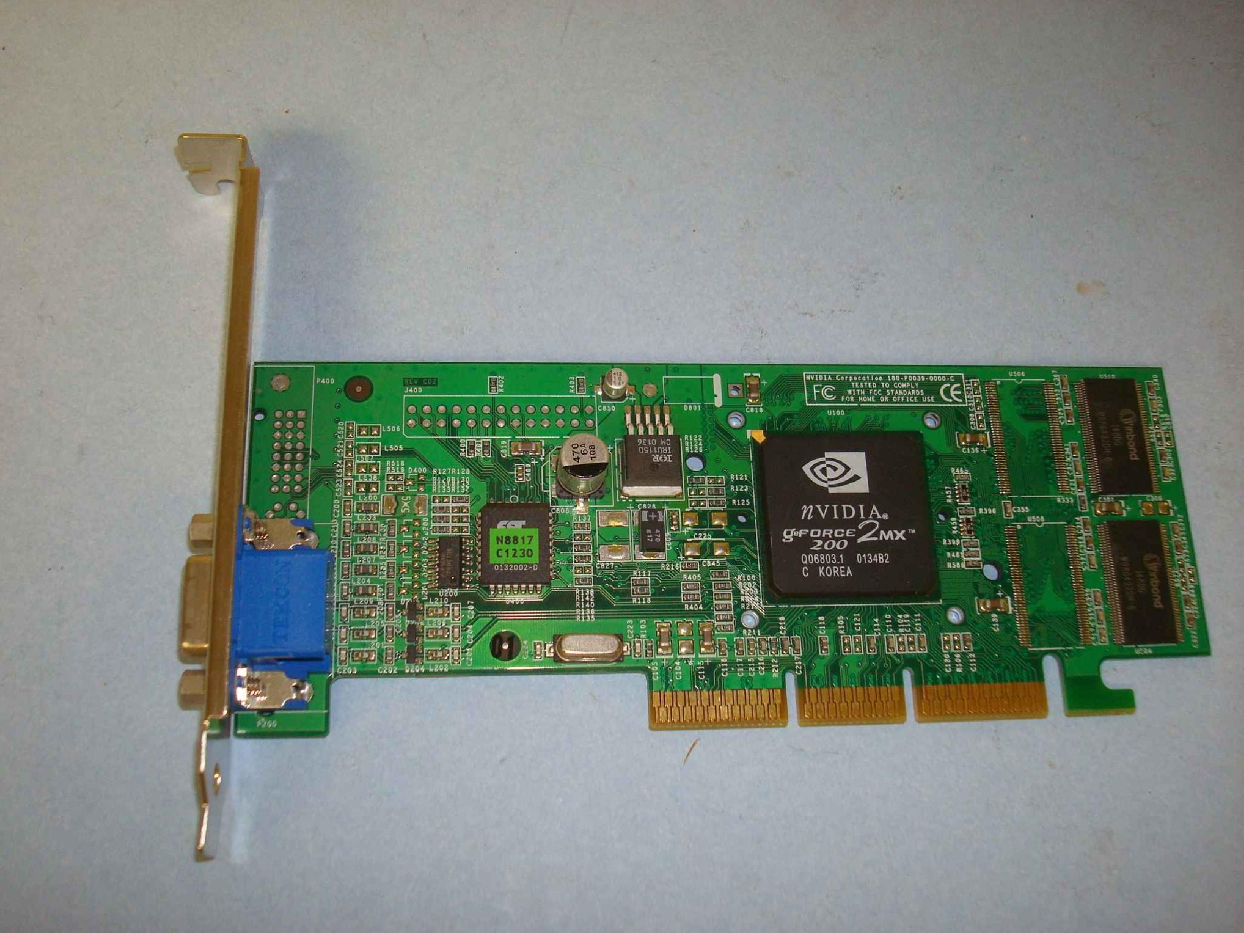 COMPAQ / HEWLETT PACKARD / HP 226962-003 16MB AGP CARD GFORCE2MX 200 Q06803.1