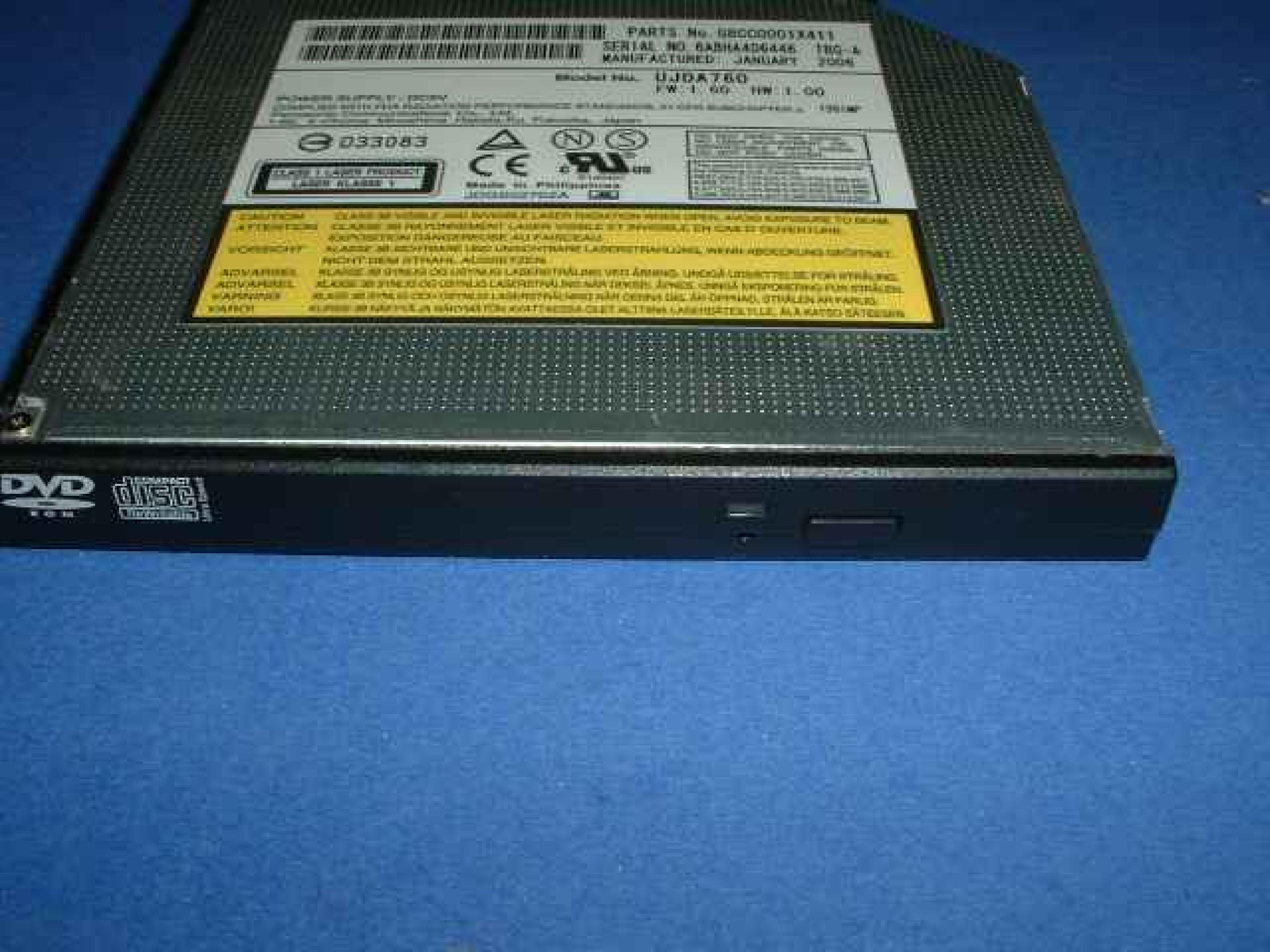 TOSHIBA UJDA760 DVD/CDRW NOTEBOOK DRIVE BLACK BEZEL