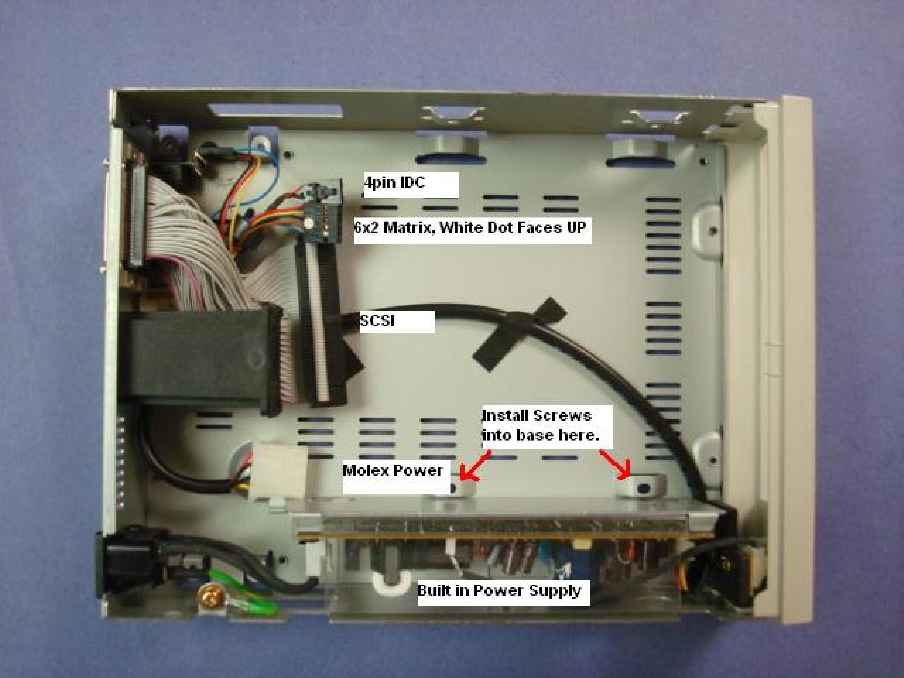 YAMAHA CRW8824SX NO DRIVE, EMPTY EXTERNAL SCSI 50PIN HD CASE AND POWER SUPPLY, DRIVE IS PULLED