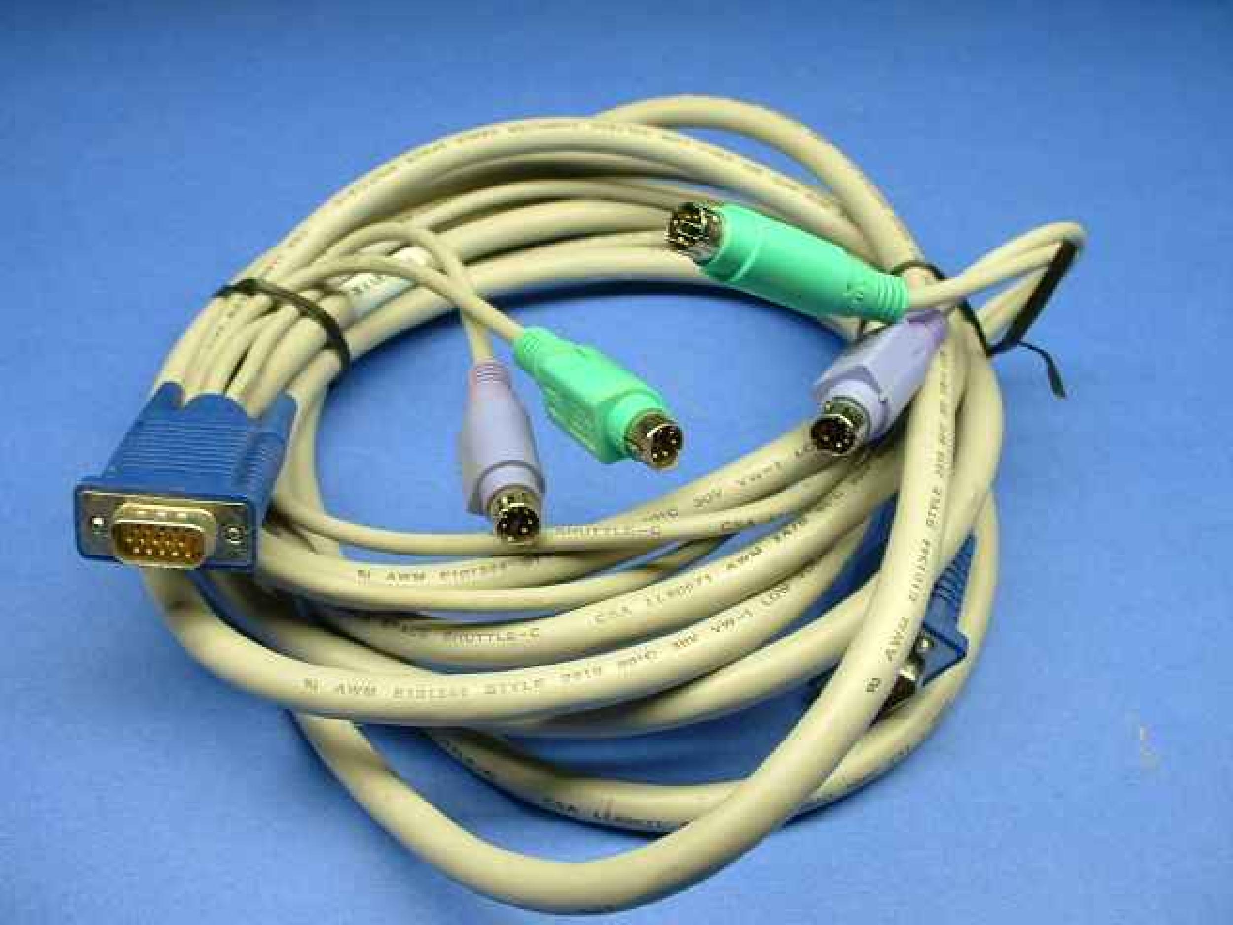 COMPAQ / HEWLETT PACKARD / HP 224386-003 KVM CABLE FOR 147092-001, VGA MALE TO MALE, MOUSE & KEYBOARD M TO M, 6 FEET