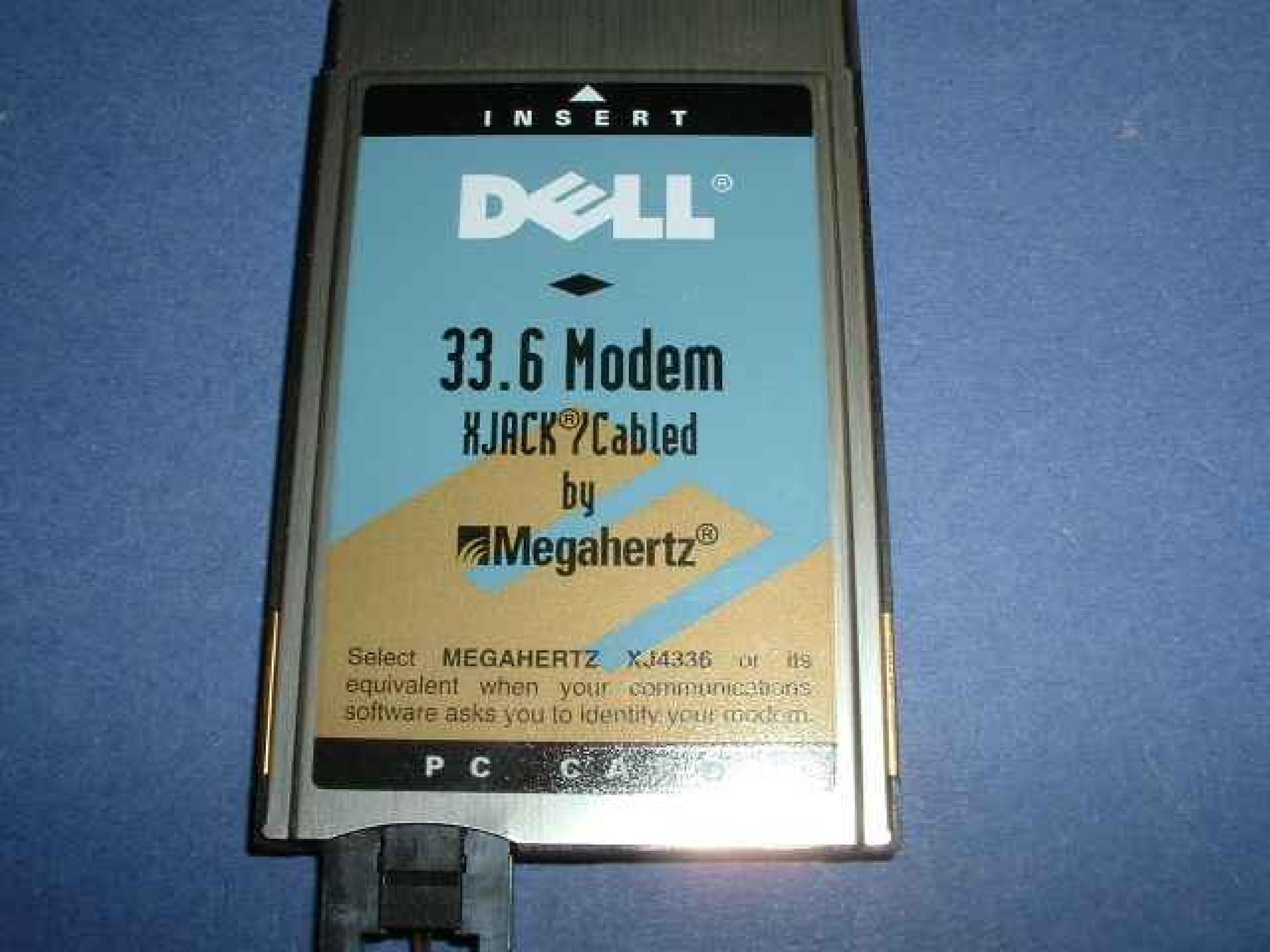 DELL / MEGAHERTZ / 3COM / HP / HEWLETT PACKARD / US ROBOTICS / USR XJ4336 33.6 XJACK CABLED PCMCIA MODEM