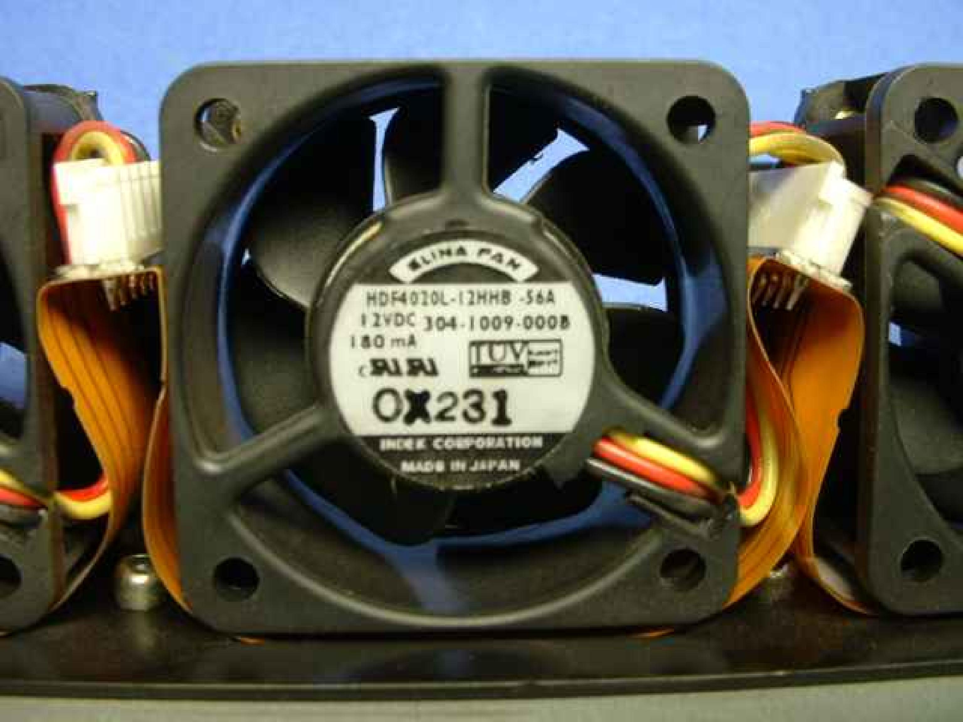 INDEK CORPORATION HDF4020L-12HHB-56A FAN ASSEMBLY WITH 3 12VDC FANS