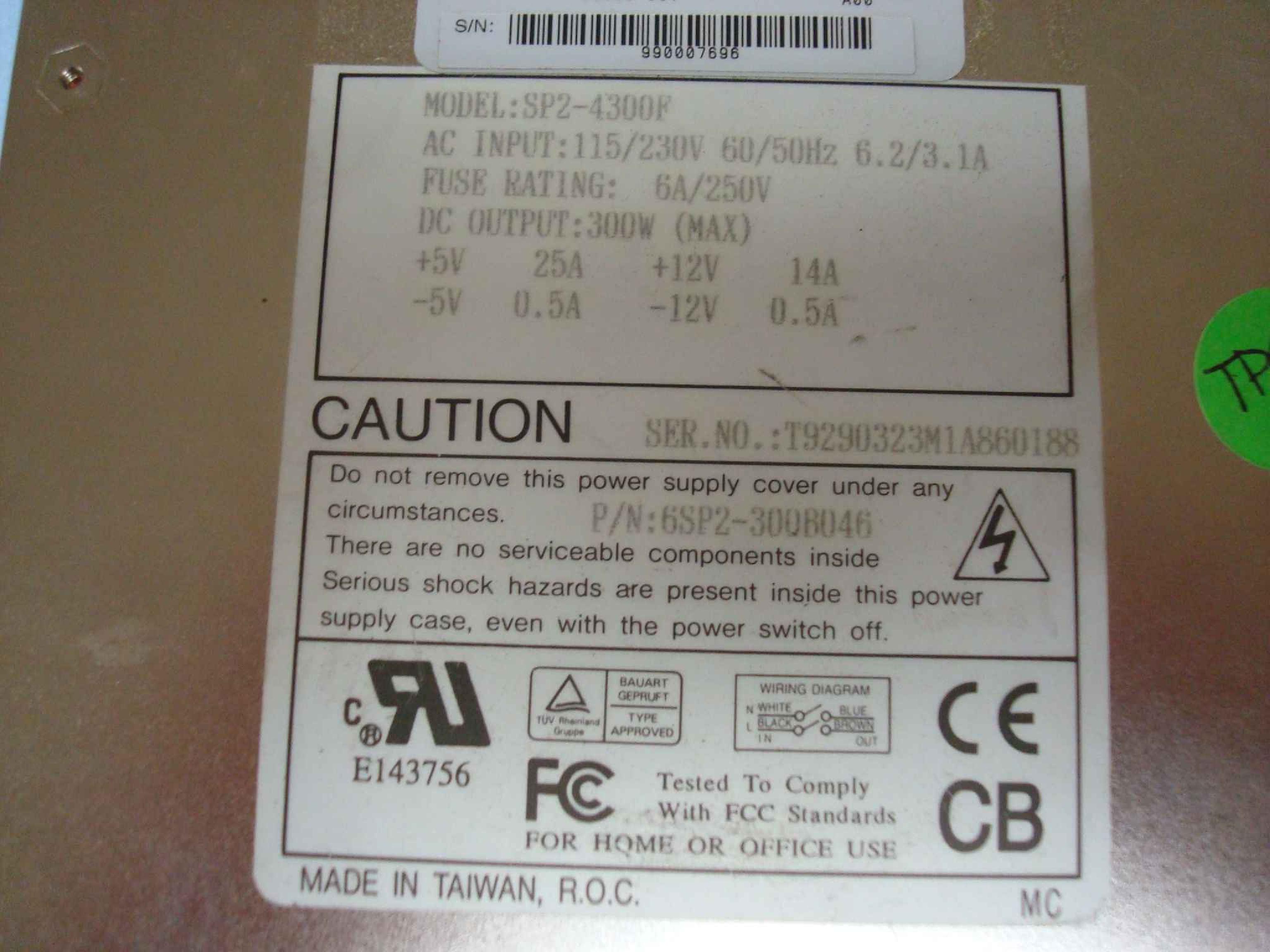 CAEN ENGINEERING M1A-860188 300W HOT SWAP POWER SUPPLY WITH CARD EDGE CONNECTORS