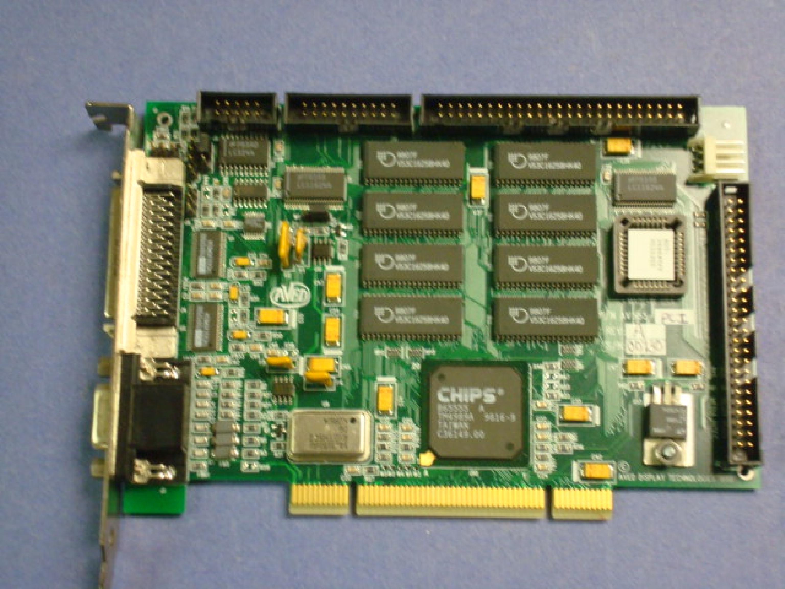 AVED DISPLAY TECHNOLOGIES AV555-PCI PCI LCD DISPLAY CARD CHIPS AND TECHNOLOGIES B65555 A CHIPSET