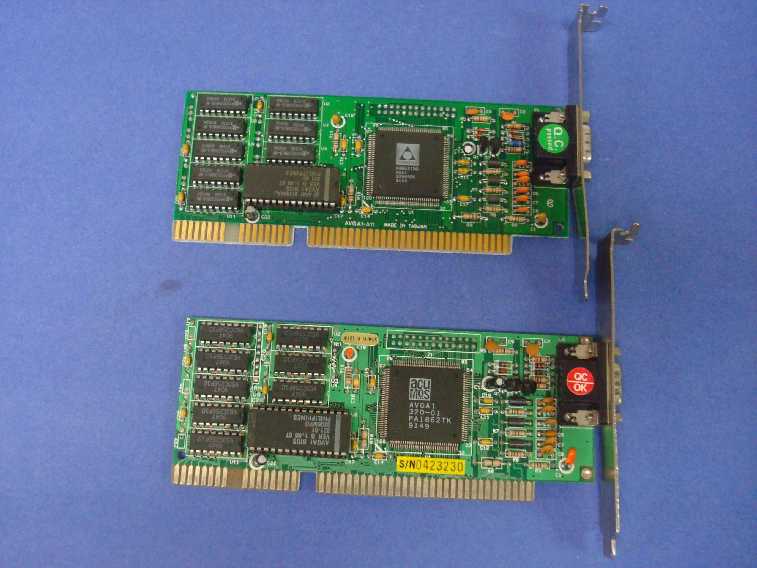 ACUMOS IWLVGAADATTER1 16BIT ISA VGA CARD 256K AVGA1