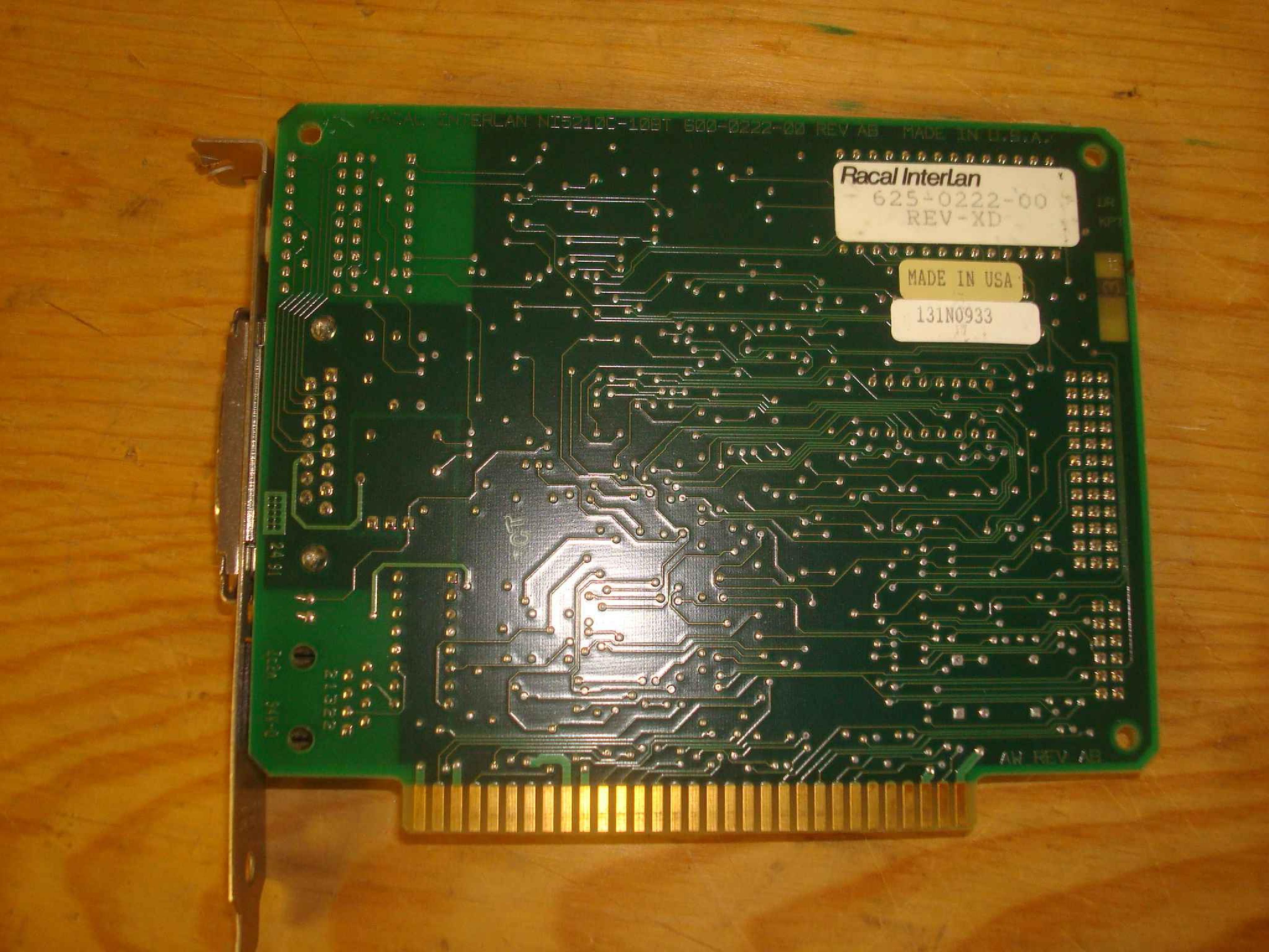 RACAL INTERLAN NI5210C-10BT 8 BIT ISA ETHERNET CARD