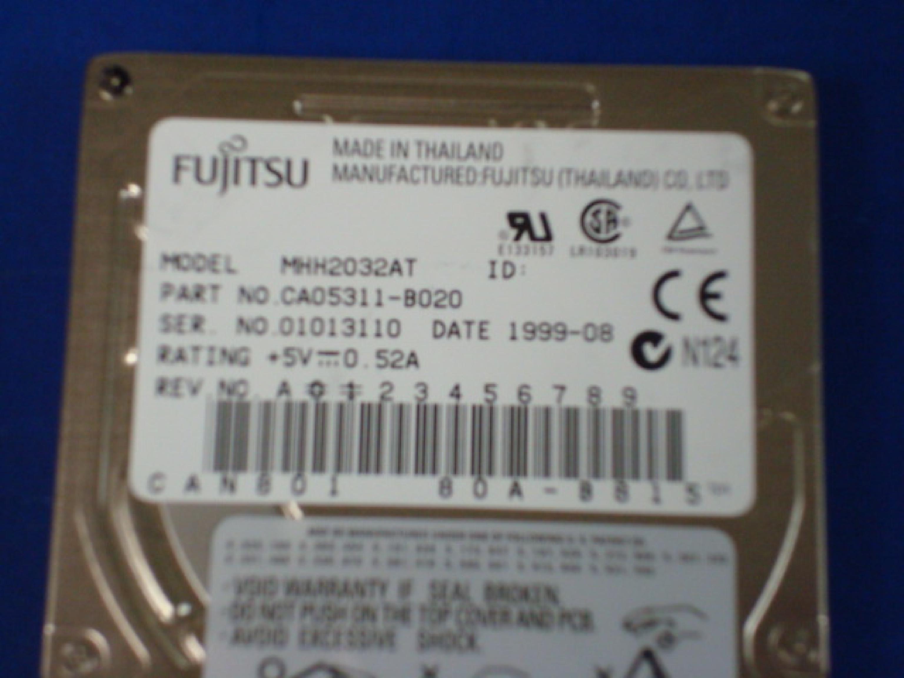 FUJITSU A0E-B815 3.2GB 2.5 INCH IDE DRIVE 9.5MM 4200RPM