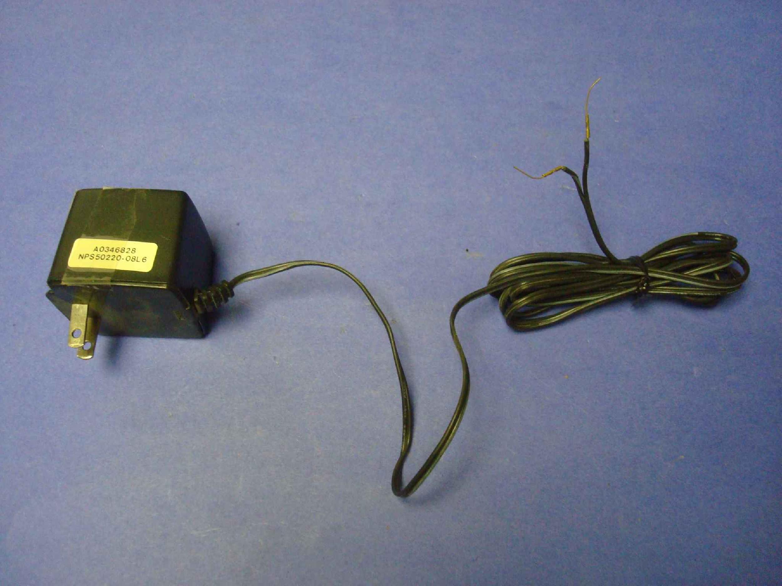 GENERIC NPS50220-08L6 AC ADAPTER 6FT CABLE WITH CUT LEADS, WALL STYLE