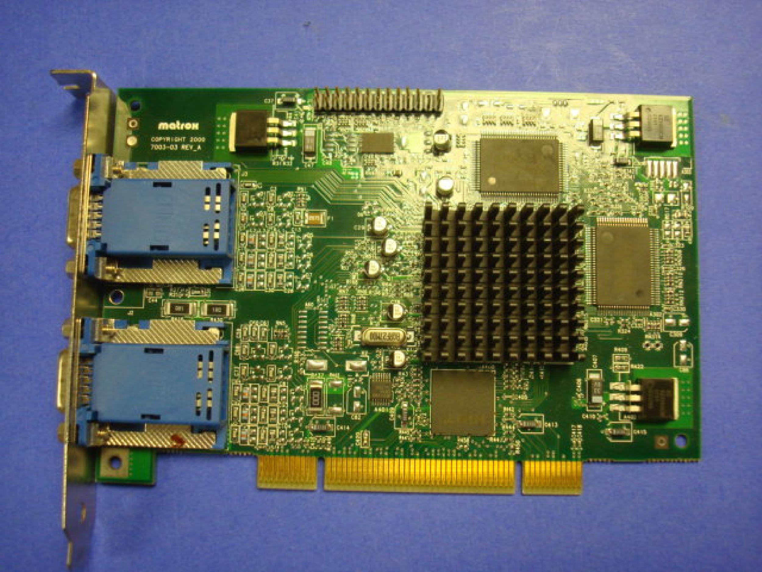 MATROX P3B420AK 32MB PCI VIDEO CARD MILLENIUM G450 WITH DUAL VGA PORTS
